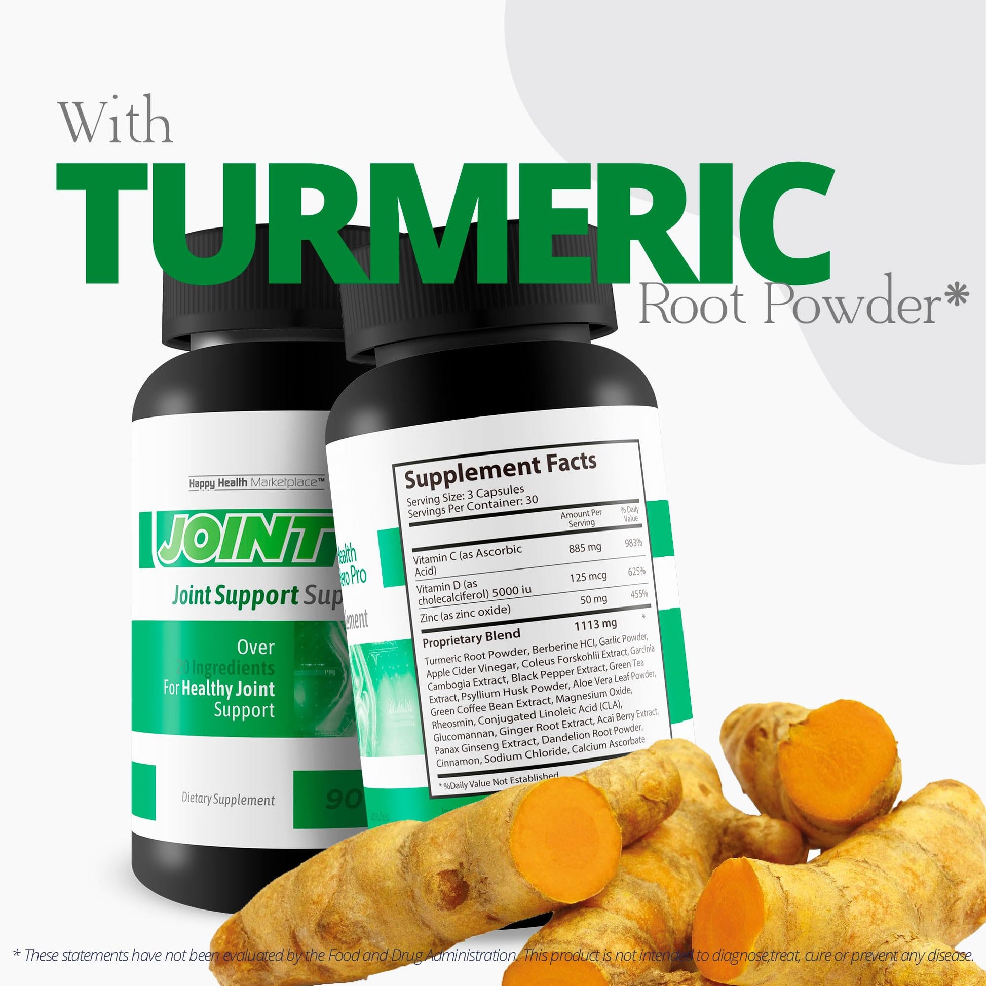 Joint Health Hero Pro - Our Best Joint & Bone Support Supplement - Turmeric - Vitamin D - Vitamin C - for Knees, Hips, Hands, Feet, Back, Neck, and More - Our Best Vitamin D Formula Happy Health Marketplace uk supplements