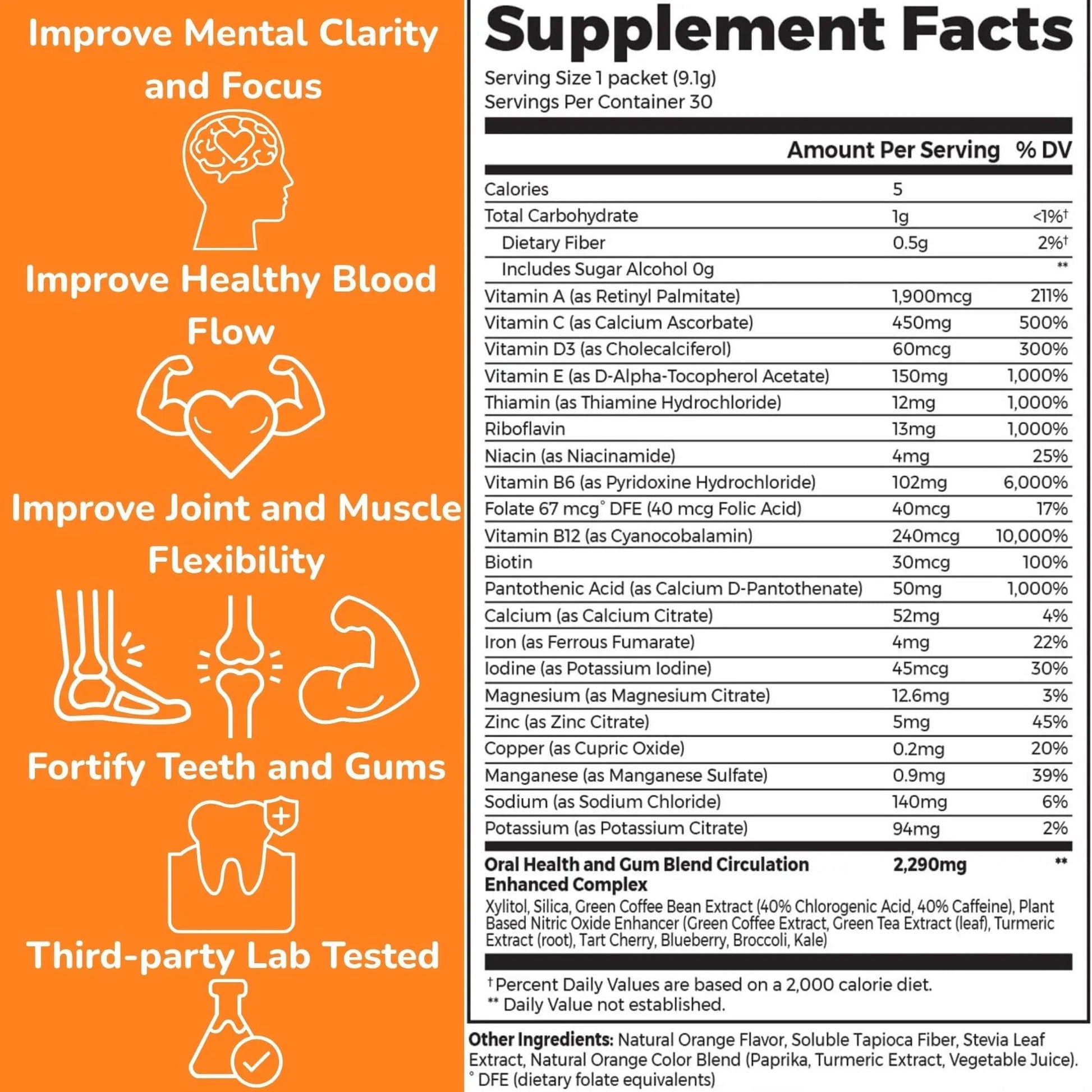 Dr. Nick's Multivitamin Powder for Women, 30 Pack, Orange Splash, Multivitamin for Women with 32 Vitamins and Minerals Dr.Nick's White & Healthy uk supplements