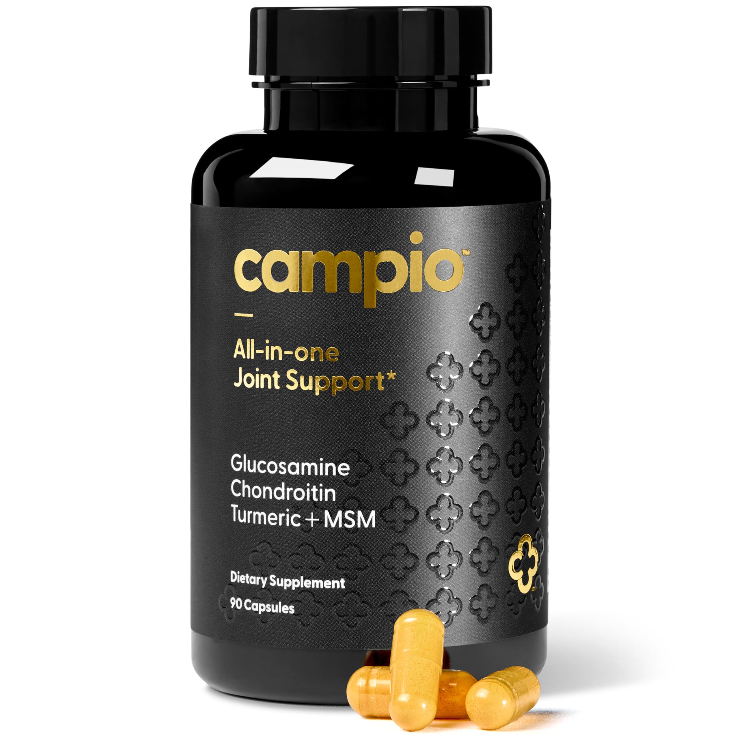 Campio Glucosamine Chondroitin MSM All-in-One Joint Support Supplement Turmeric, Hyaluronic Acid, Boswellia, Ginger Root, Bamboo, BioPerine, Black Pepper, Supports Joint Health & Flexibility 90 Count Campio uk supplements