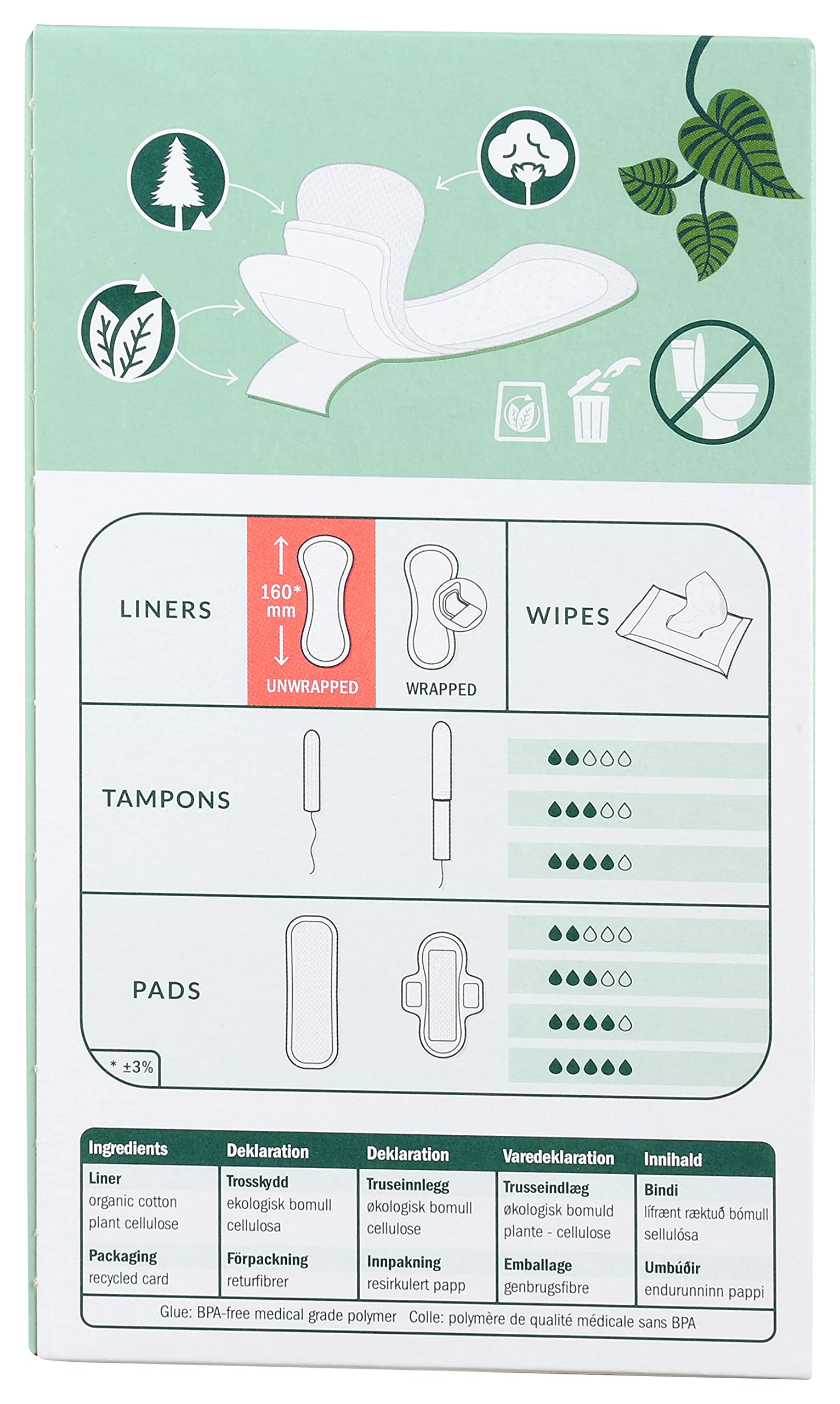 Natracare Natural Organic Curved Panty Liners, with Certified Organic Cotton, Ecologically Certified NATRACARE uk supplements