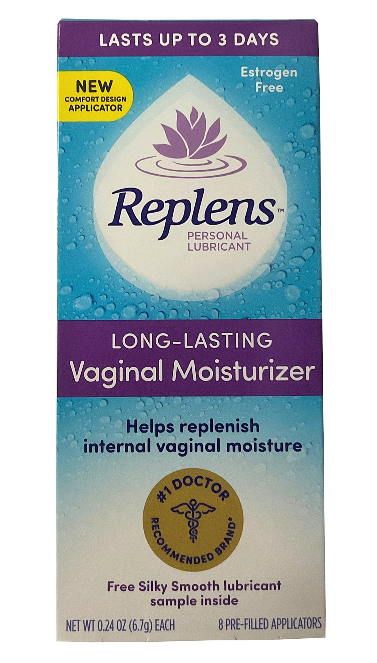 Replens Long-Lasting Vaginal Moisturizer -8 Count (Pack of 3) Replens uk supplements