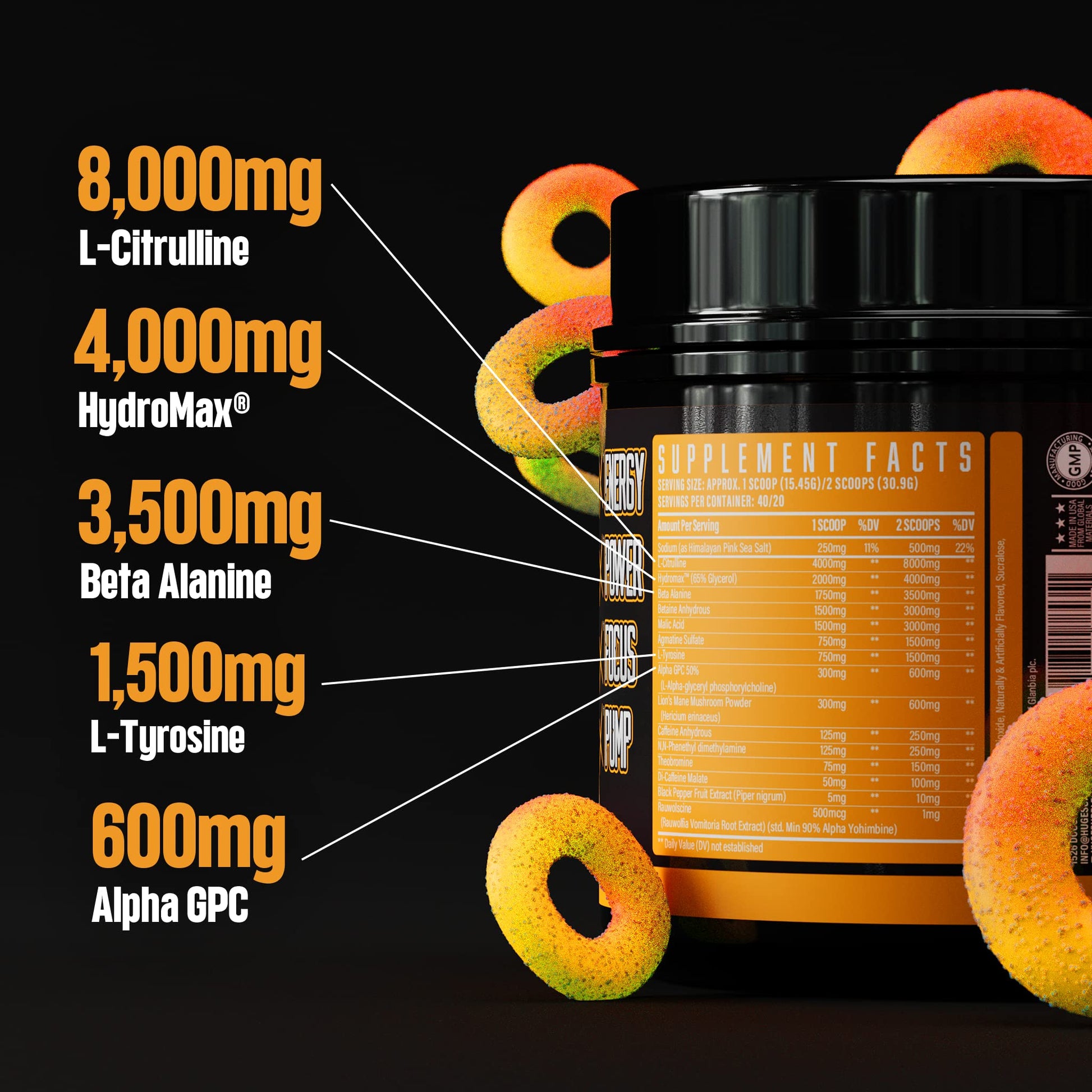 Huge Supplements Wrecked Pre-Workout Powder, 30G+ Ingredients Per Serving to Boost Huge Supplements uk supplements