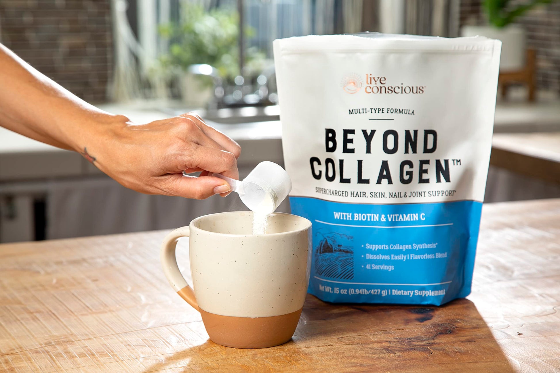 Live Conscious Beyond Collagen Multi Collagen Powder for Women w/Types I, II, III, V & X Live Conscious uk supplements