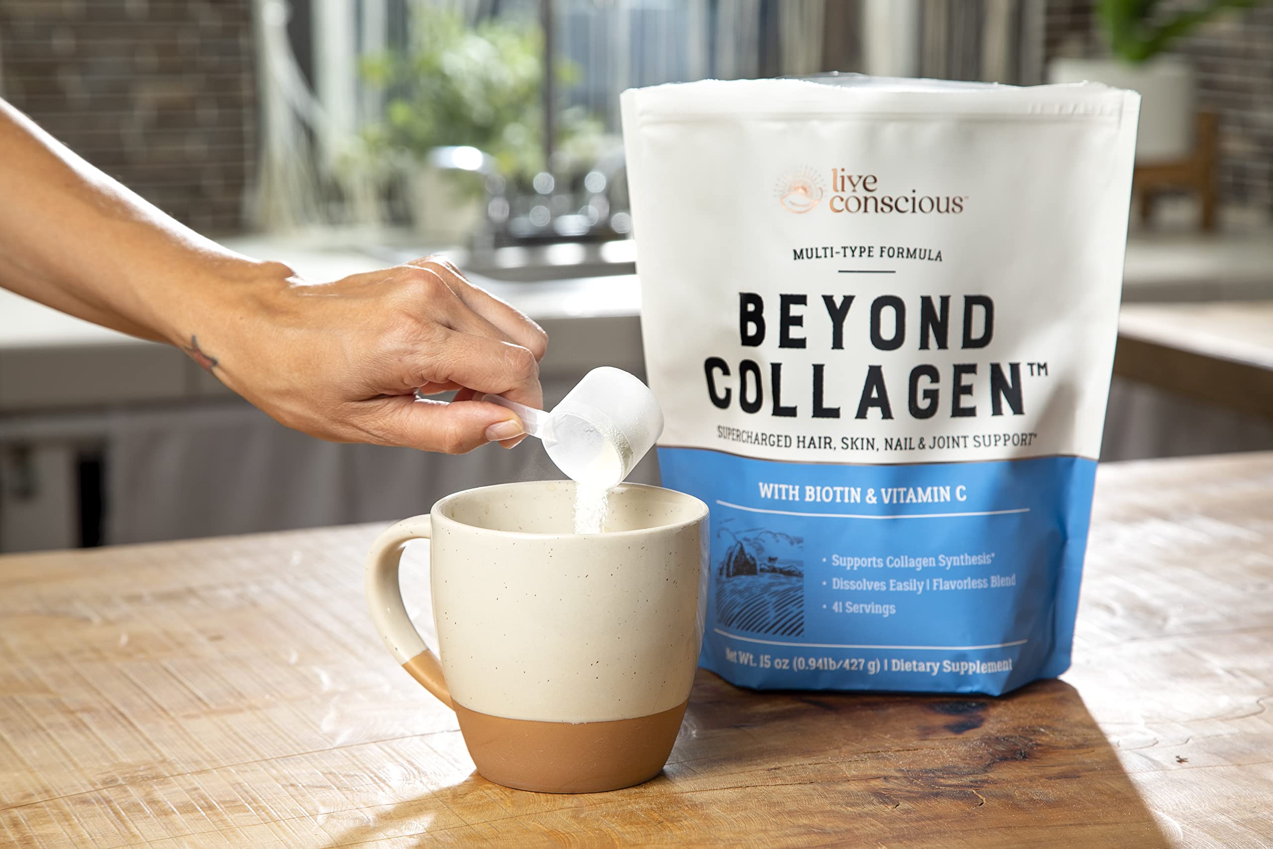 Live Conscious Beyond Collagen Multi Collagen Powder for Women w/Types I, II, III, V & X Live Conscious uk supplements