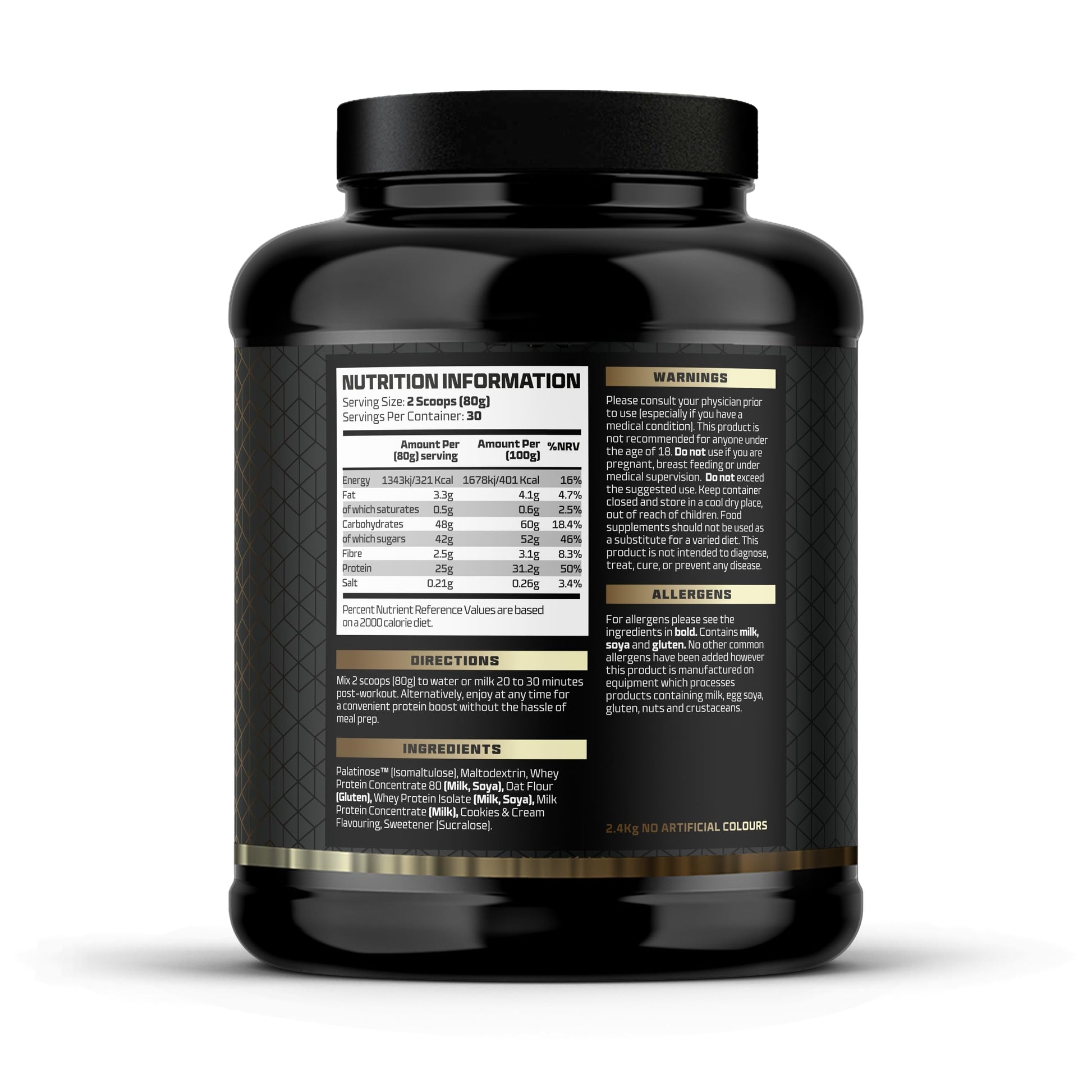 Beast Pharm | Recover Whey Protein Powder | 2.4kg/30 Servings | Cookies & Cream Beast Pharm uk supplements