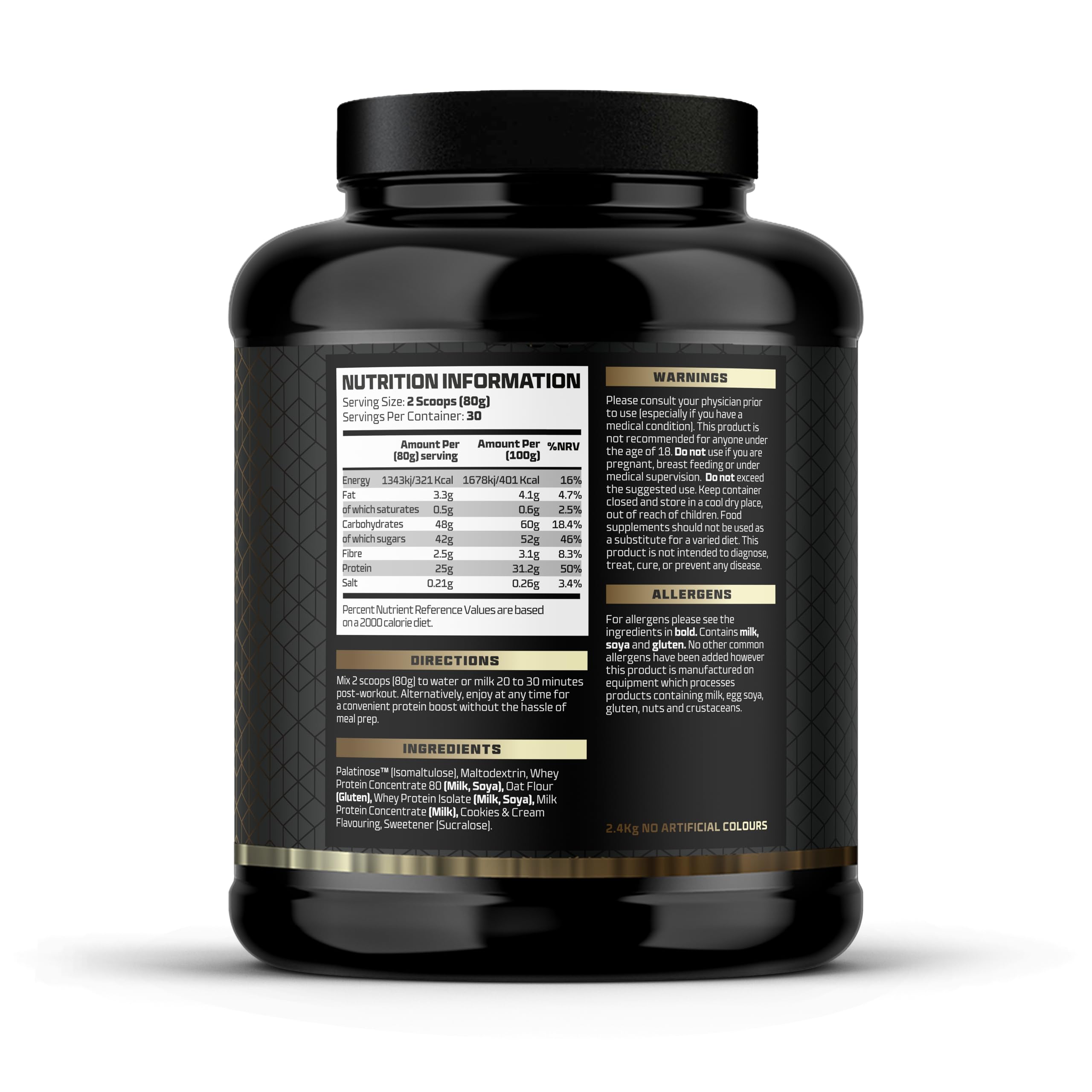 Beast Pharm | Recover Whey Protein Powder | 2.4kg/30 Servings | Cookies & Cream Beast Pharm uk supplements