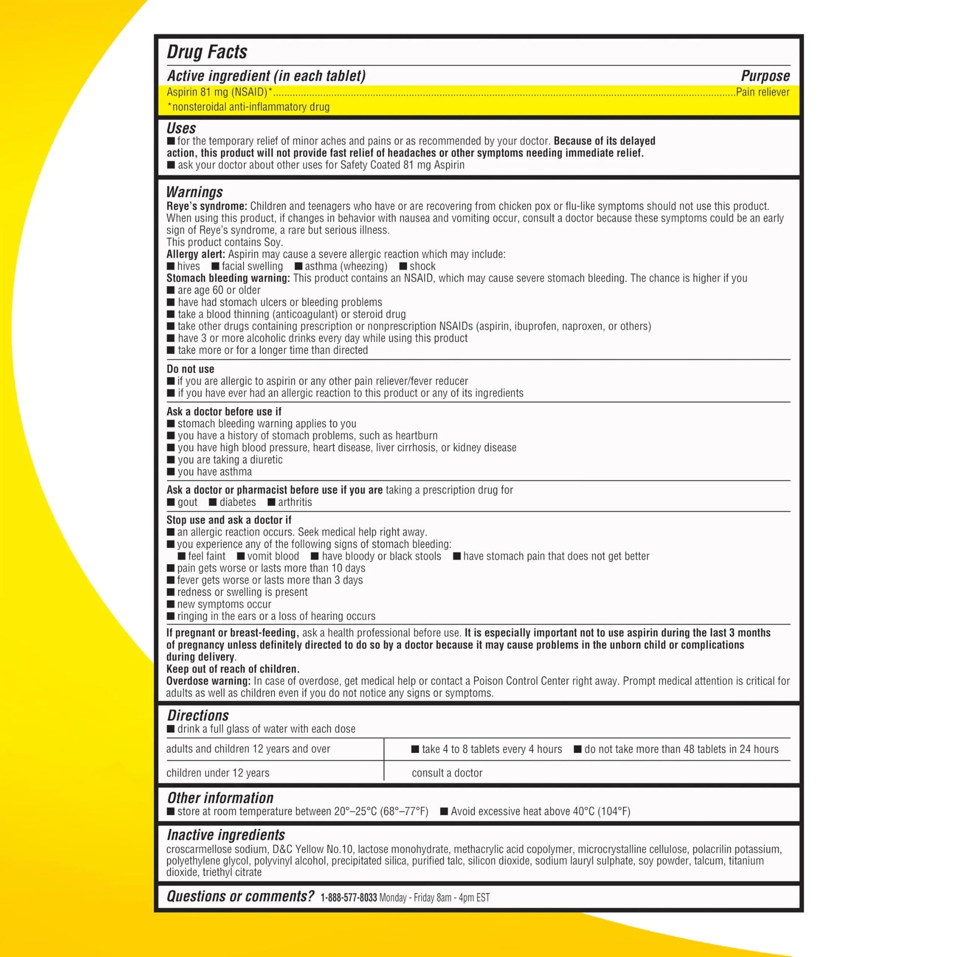 RIGHT REMEDIES Low Dose Aspirin 81mg, Enteric Coated Tablets, NSAID Pain Reliever & Fever Reducer for Adults, Compare to the Active Ingredient in Bayer® Low Dose Aspirin (500ct) RIGHT REMEDIES uk supplements