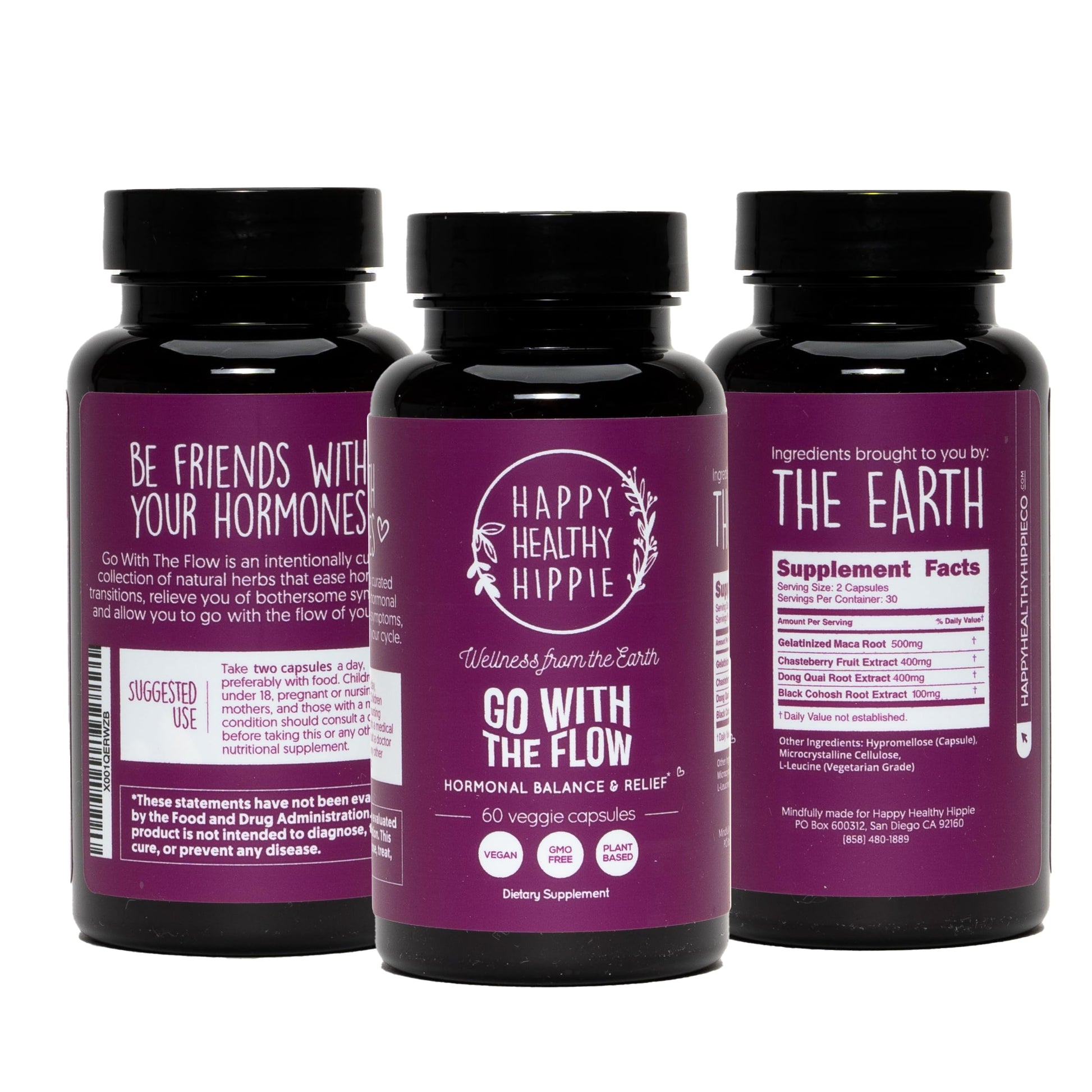 Hormone Balance for Women – PMS Support Supplement, Menopause & Perimenopause | Bloating Relief, Menstrual Cramp, Mood, PMDD | Chasteberry Supplements, Black Cohosh, Dong Quai | Vegan, Non-GMO, 60 Ct Happy Healthy Hippie uk supplements