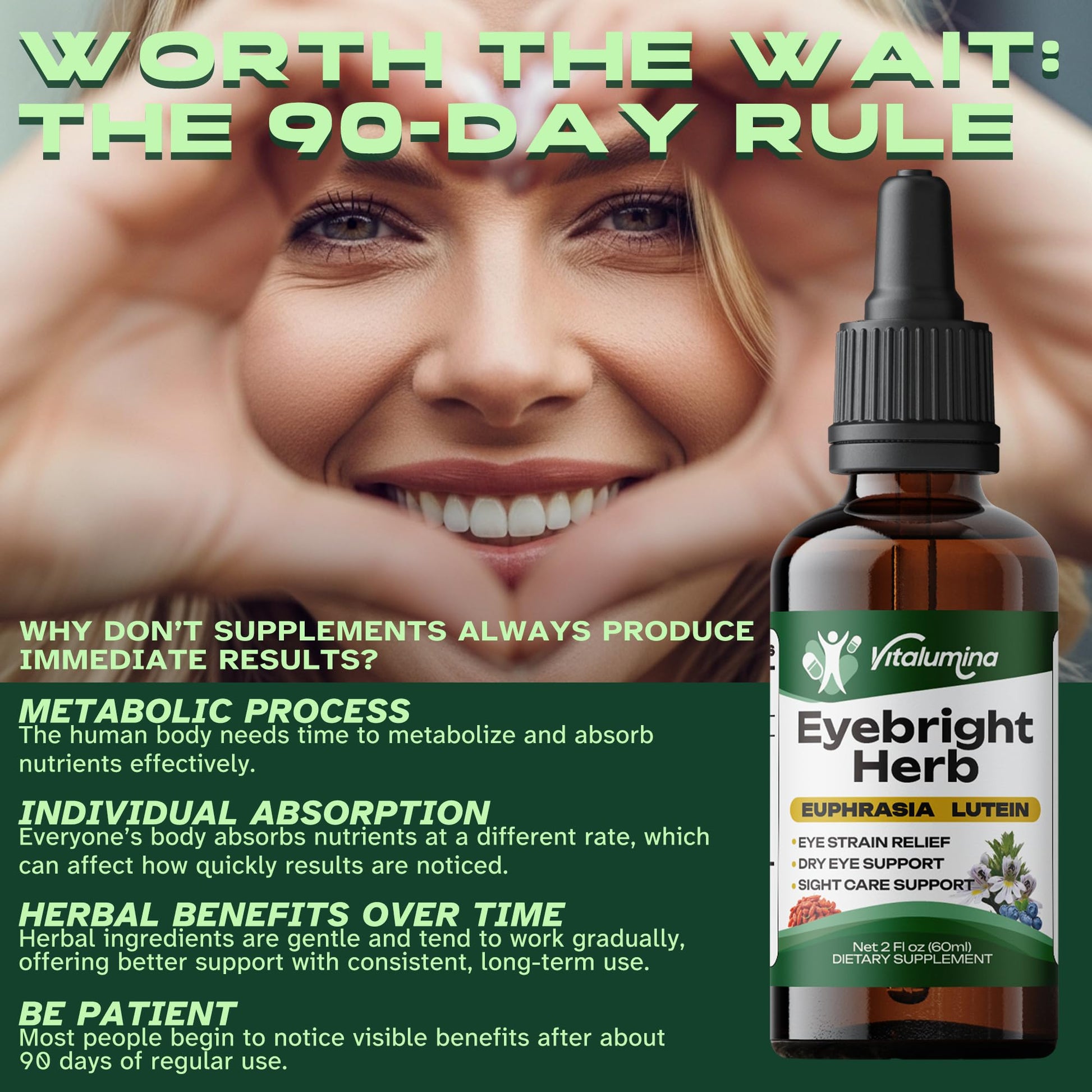Vitalumina Eyebright Herbal Liquid with Organic Euphrasia, Lutein, Bilberry, Blueberry & Goji – Plant-Based Vegan Supplement for Adults – 4 fl oz Vitalumina uk supplements
