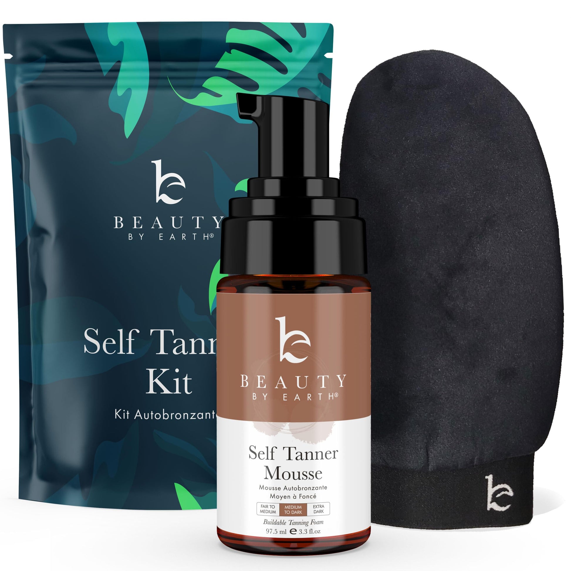 Self Tanner Tanning Mousse Kit - USA Made with Natural & Organic Ingredients Beauty by Earth uk supplements