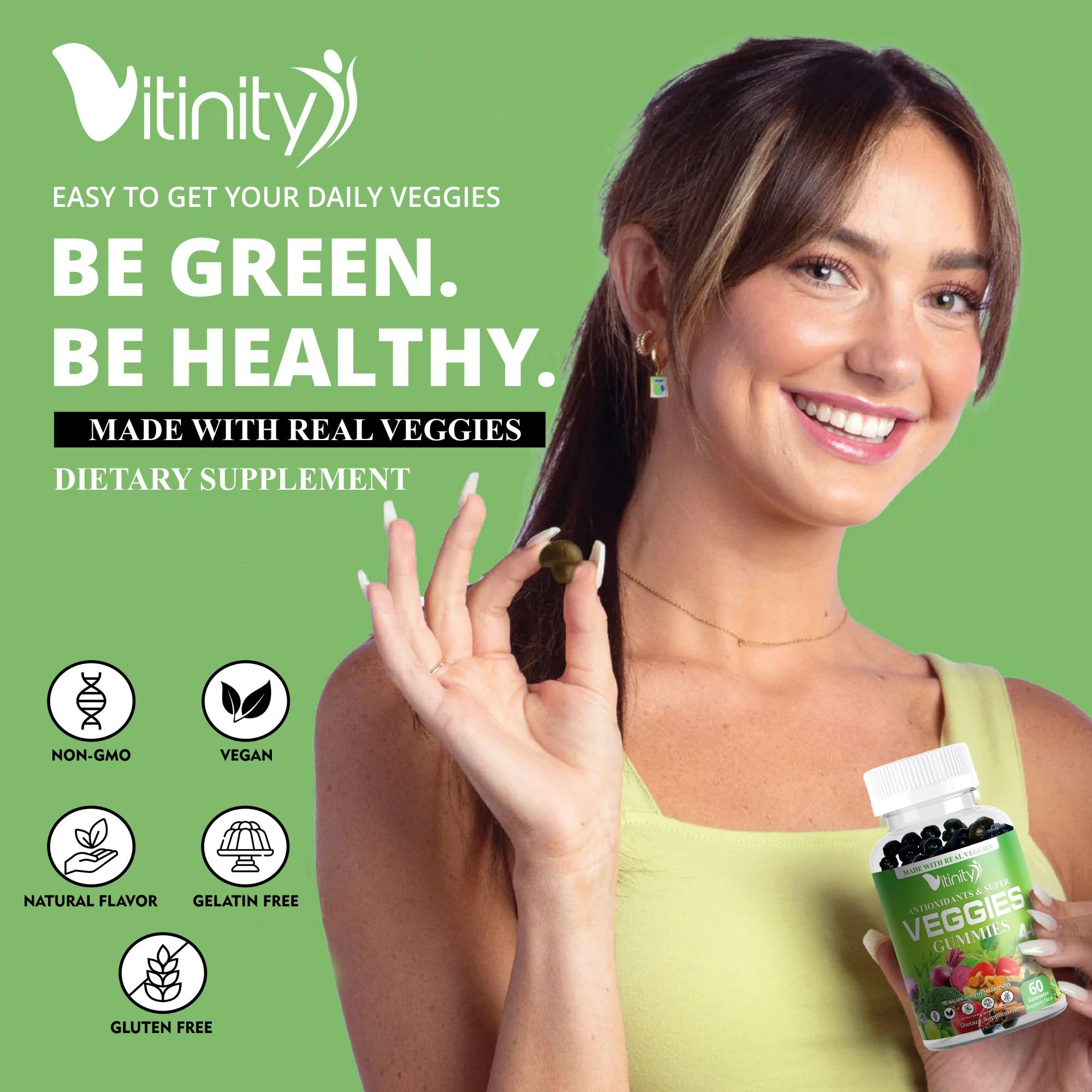 VITINITY Made with Real Super Veggies Delicious Gummy Supplement,Men,Women & Kids VITINITY uk supplements
