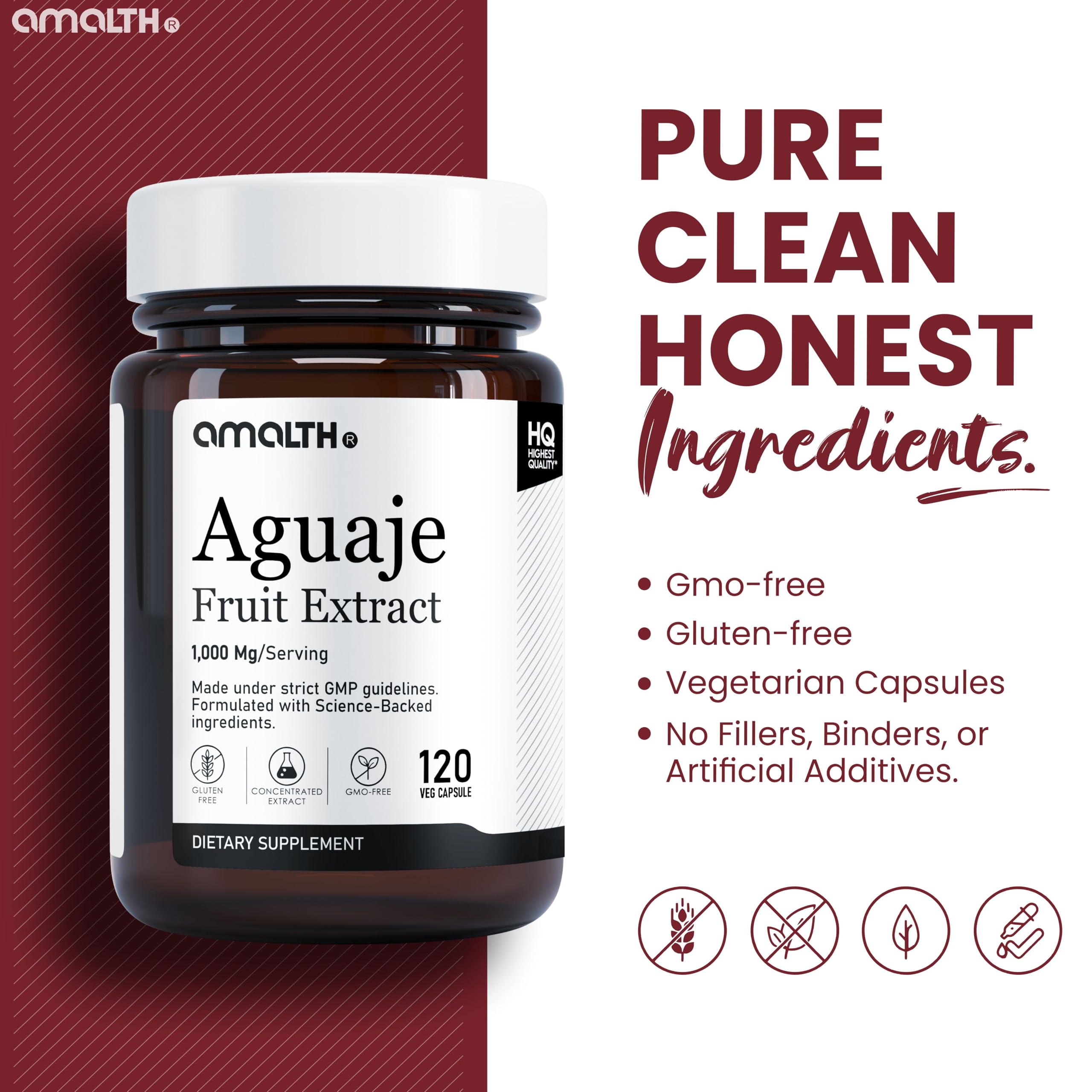 Amalth Aguaje Curves Capsule for Women 1000 mg- Extra Strength from Peru Natural Supplements- 120 Capsules Non- GMO Premium Quality Pills AMALTH uk supplements