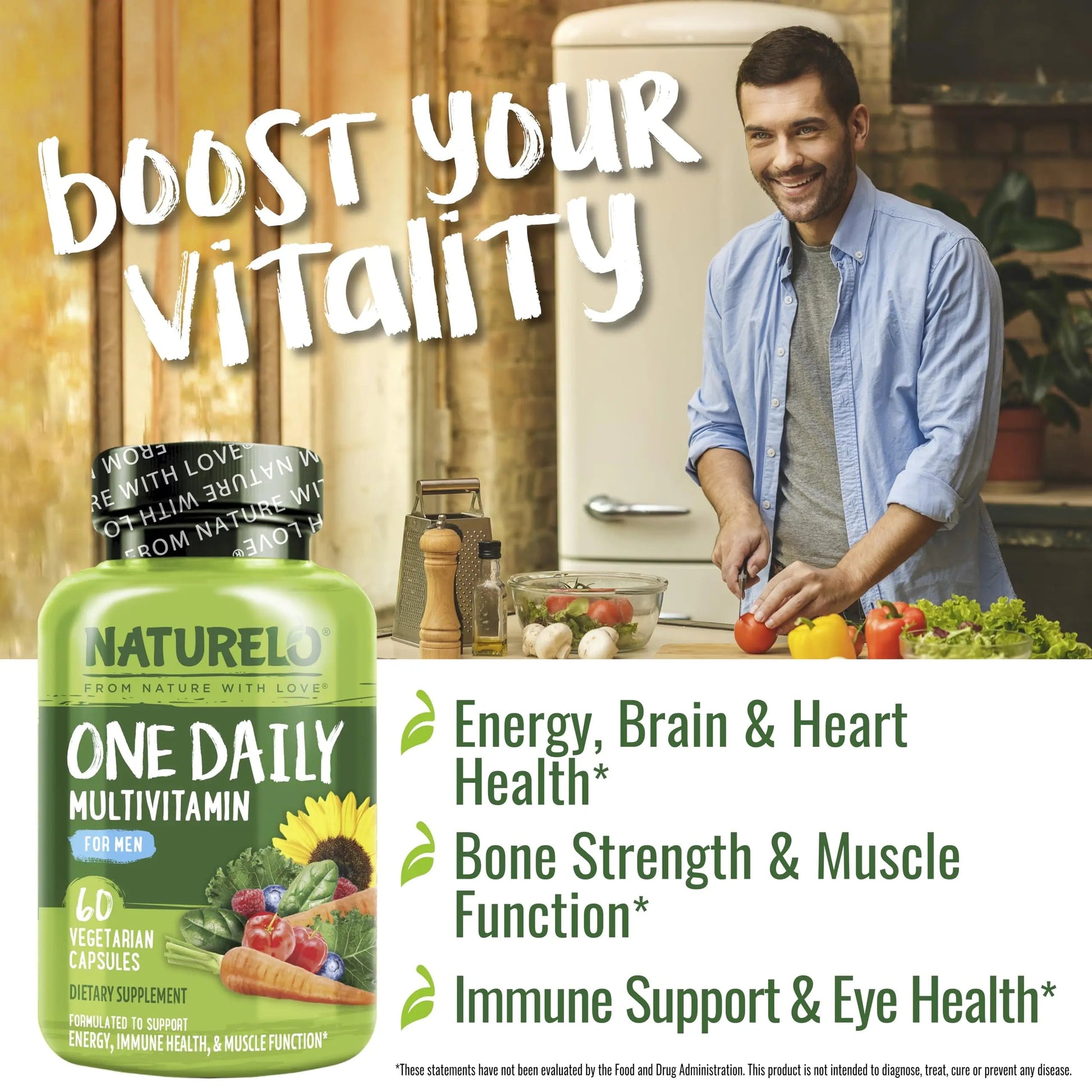 NATURELO One Daily Multivitamin for Women, 60 Capsules and One Daily Multivitamin for Men, 60 Capsules - 2 Month Supply Bundle NATURELO uk supplements