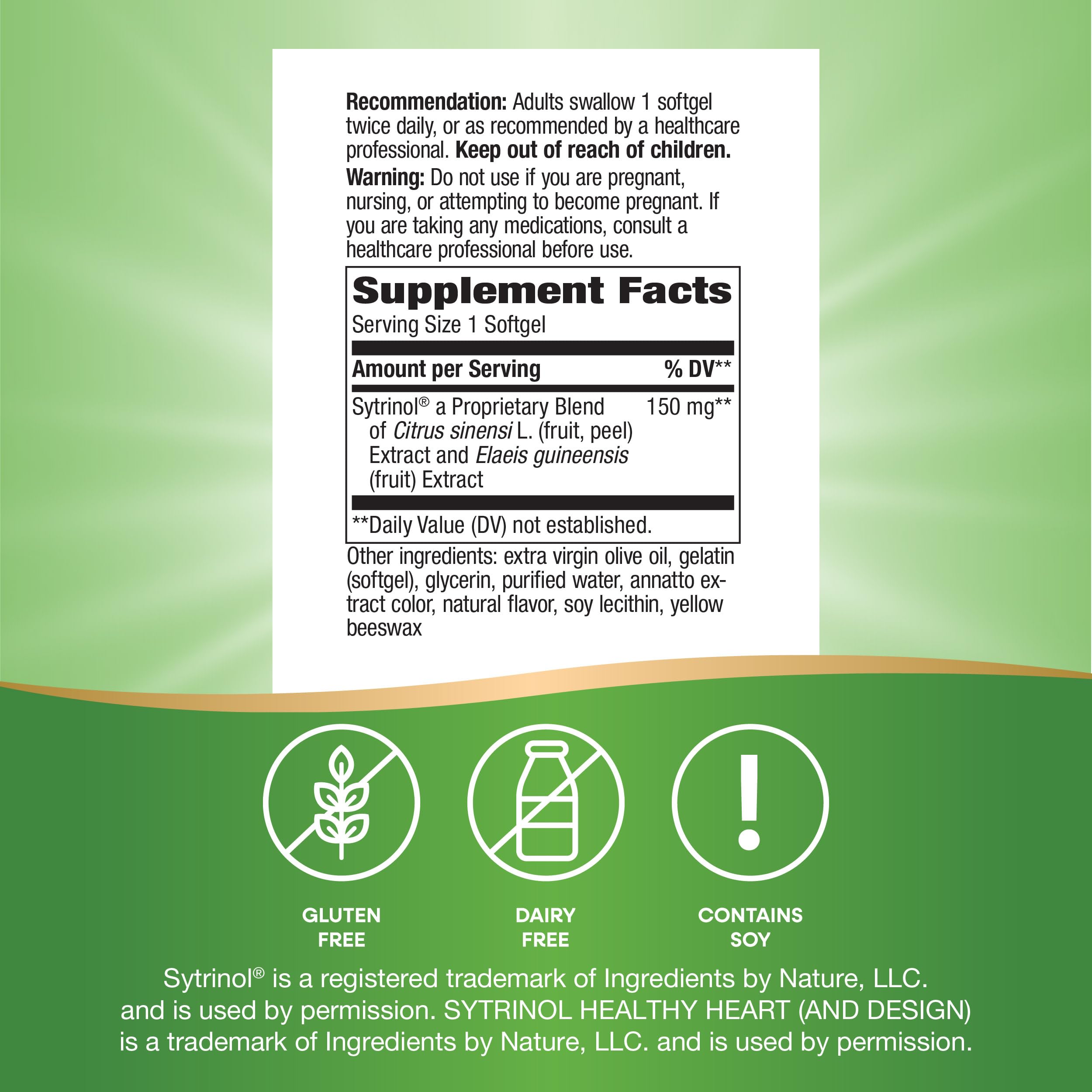 Nature's Way Sytrinol Cholesterol Control; Premium Blend; 60 Softgels Nature's Way uk supplements
