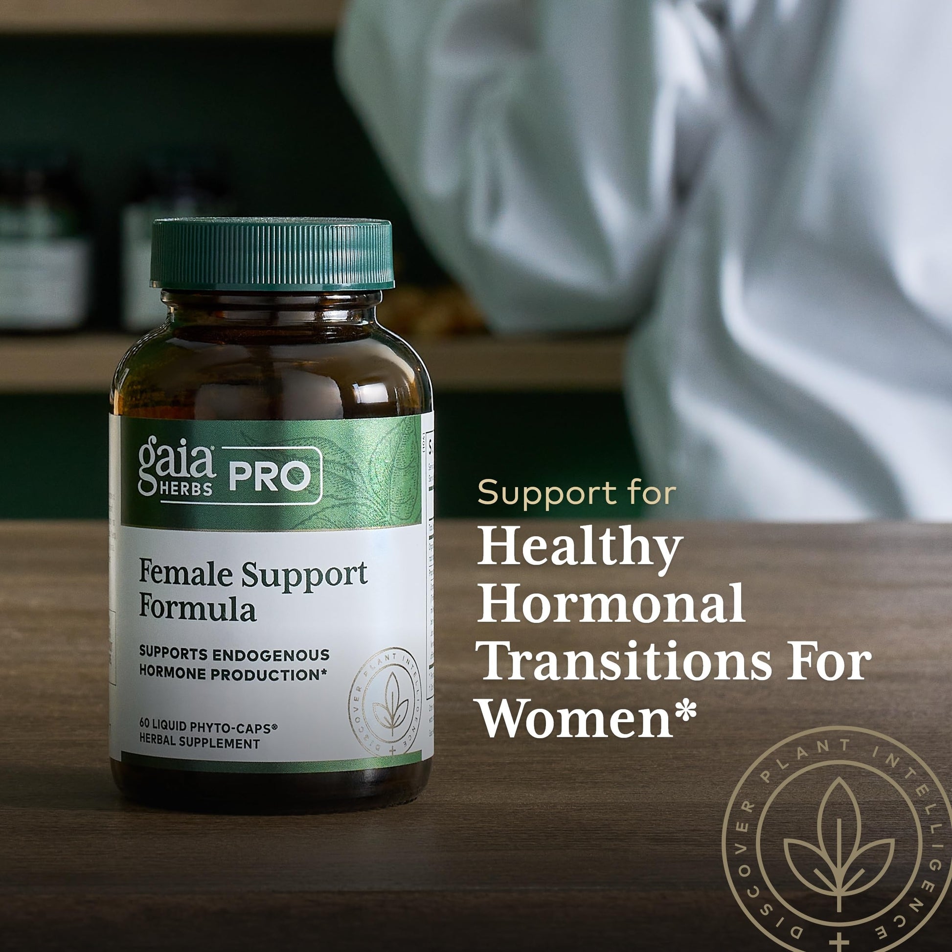 GAIA HERBS PRO Female Support Formula - Supports Healthy PMS & Menopause Fluctuations with Alfalfa Leaf, Black Cohosh Root Extract, Dandelion Root & More* - Vegan - 60 Liquid Phyto-Caps (60 Servings) Gaia Herbs PRO uk supplements