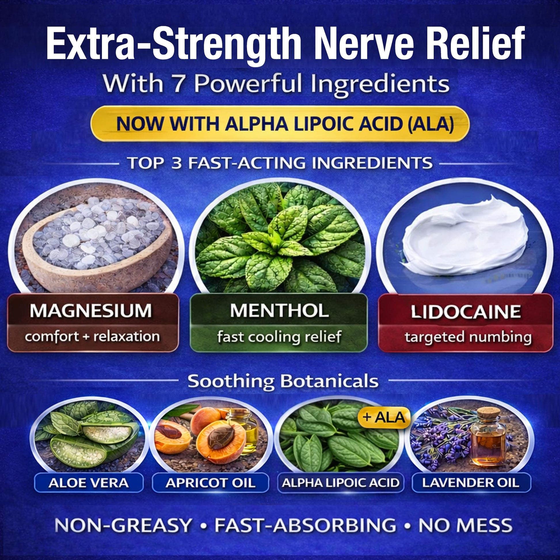 Neuropathy Nerve Relief Cream – Extra Large 8 oz – Maximum Strength for Feet Hands Legs Toes Back – Natural Ingredients Arnica Aloe Vera MSM Vitamins – Fast-Acting Soothing Relief – Super Value 8 oz Nuturna uk supplements