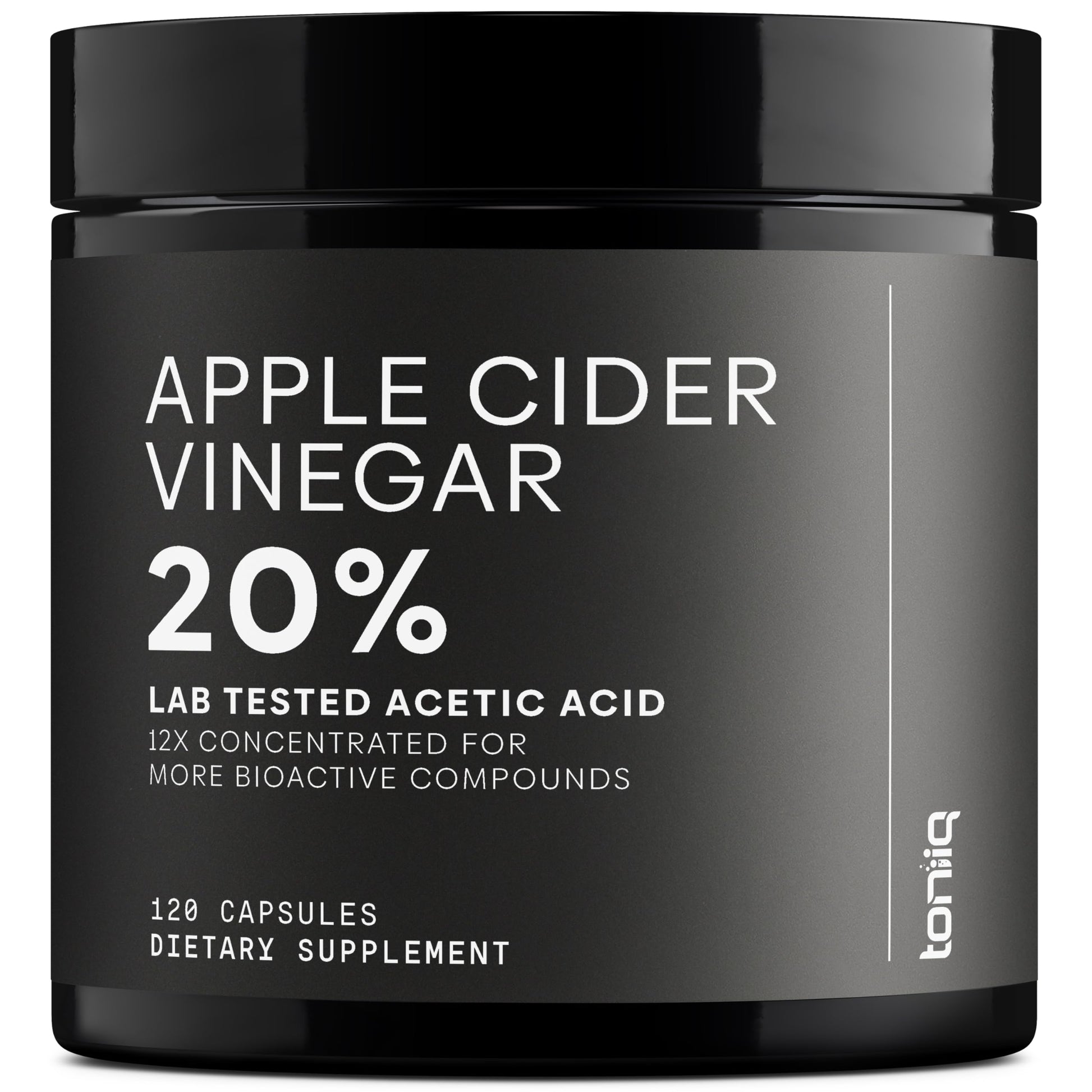 Toniiq Apple Cider Vinegar Capsules - Ultra High Potency 2,010mg Formula with 20% Acetic Acid & Cayenne Pepper - Made with The Mother - Third-Party Lab Tested - 120 Capsules Toniiq uk supplements