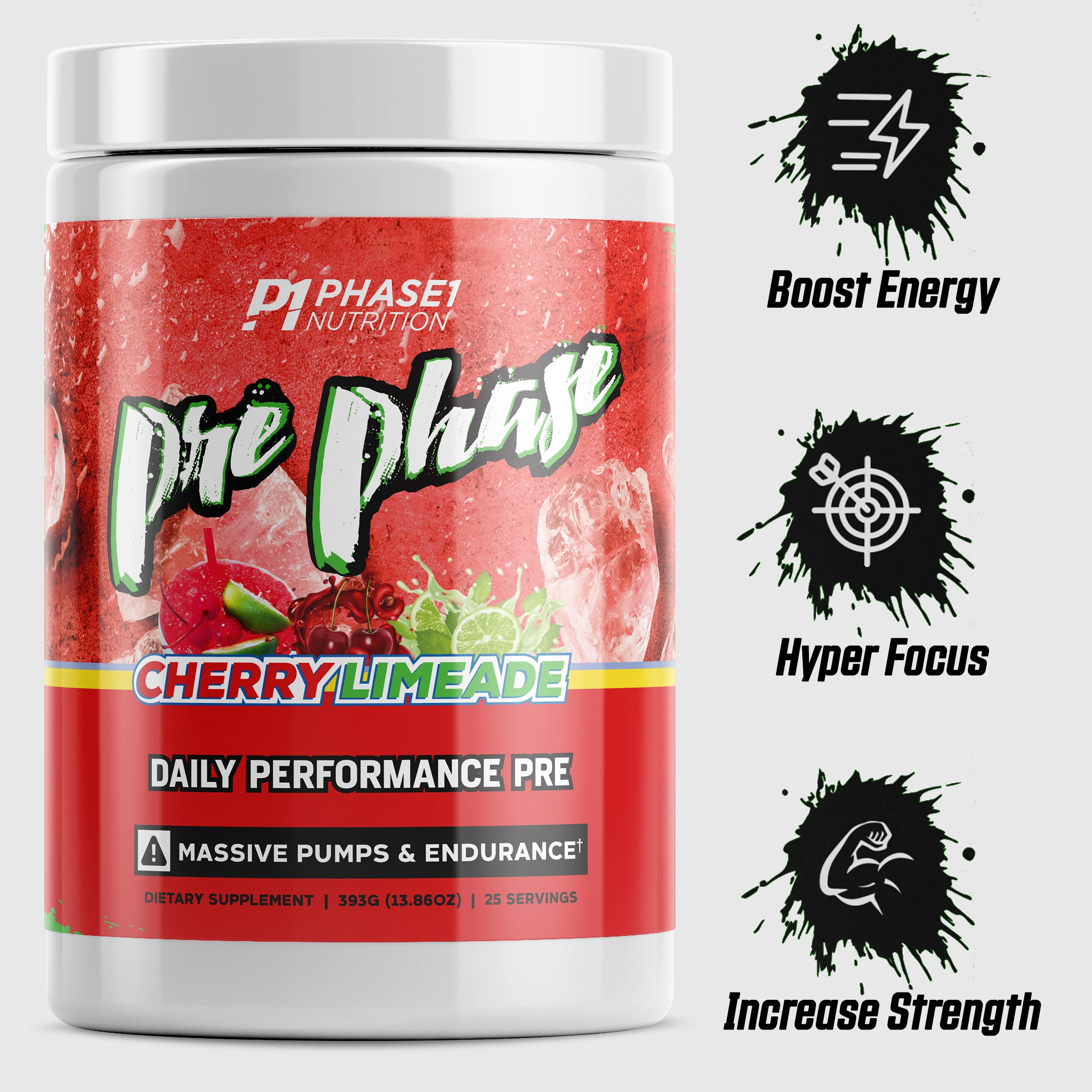 Pre Phase Daily Driver Preworkout - Phase 1 Nutrition (Cherry Limeade, 25 Servings) Phase One Nutrition uk supplements