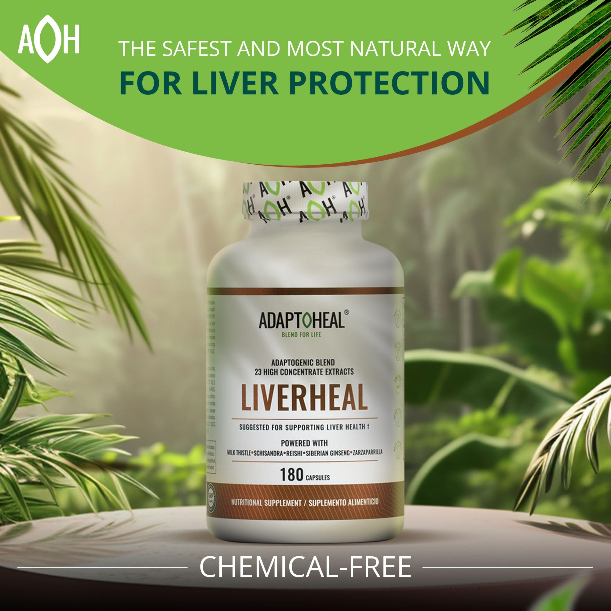 ADAPTOHEAL Milk Thistle, Turmeric and Astragalus Complex – Liverheal Herbal Liver Cleanse and Detox Formula with Artichoke and Schisandra Extracts – High-Potency Plant Blend (180 Capsules) ADAPTOHEAL uk supplements
