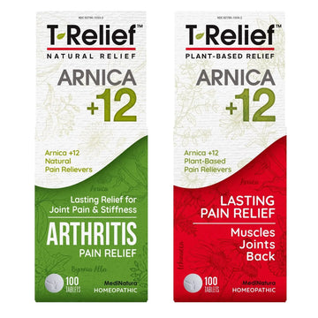 MediNatura Whole Body + Joints Bundle T-Relief Arnica +12 Natural Arthritis Pain Tablets 100ct + T-Relief Arnica +12 Natural Pain Relieving Tablets 100ct MediNatura uk supplements