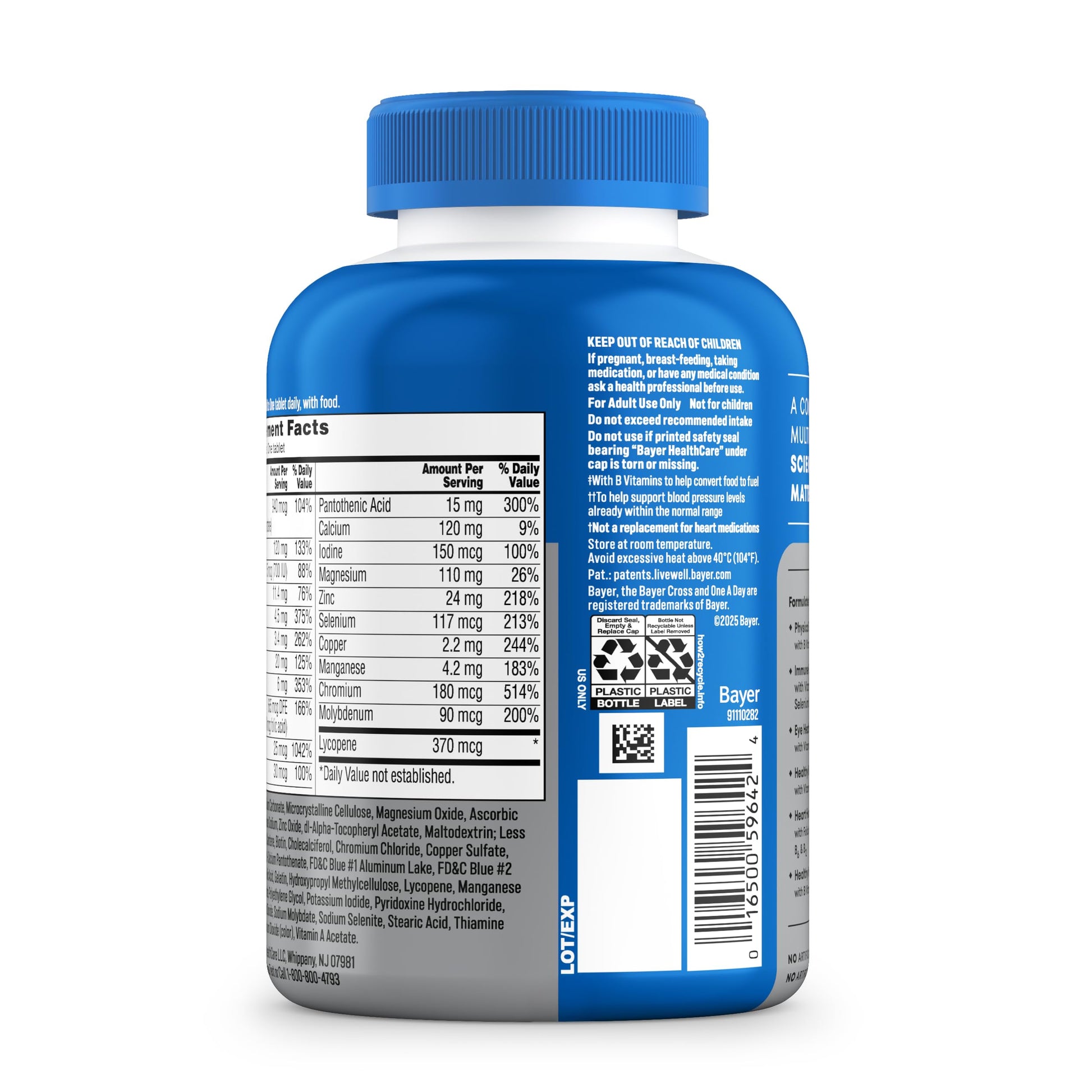 One A Day Men’s 50+ Healthy Advantage Multivitamin, Multivitamin for Men with Vitamins A, C, E, B6, B12, Calcium and Vitamin D ONE A DAY uk supplements