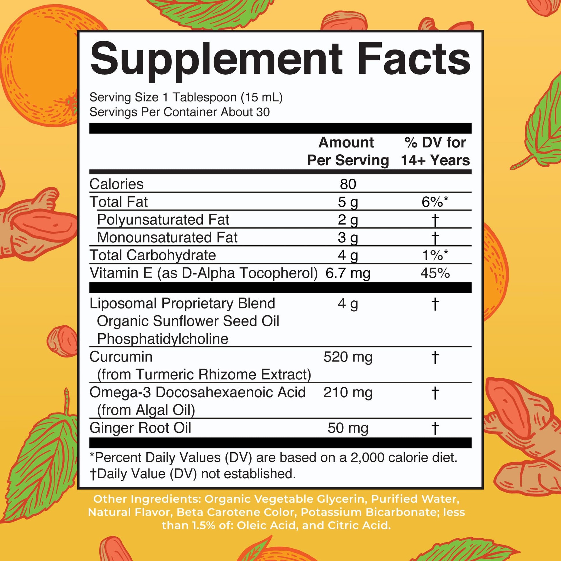 MaryRuth Organics | Liposomal Turmeric & DHA | Curcumin | Ginger Root Oil | Algal DHA & Vitamin E | Cognitive Function | Mood Support | Joint Health | Liquid Supplement | 15.22 oz MARYRUTH'S uk supplements