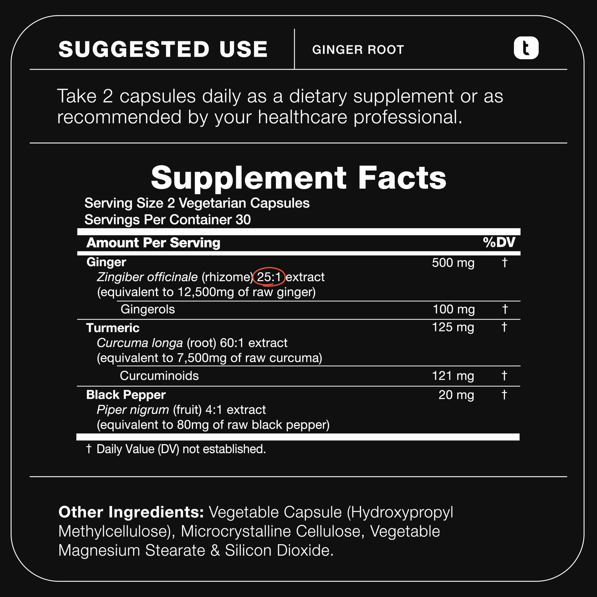 Toniiq Ginger Root Capsules – Ultra High Potency 25:1 Extract with 20% Gingerols – with Curcumin & Black Pepper for Synergy – Lab Tested – 60 Capsules Toniiq uk supplements