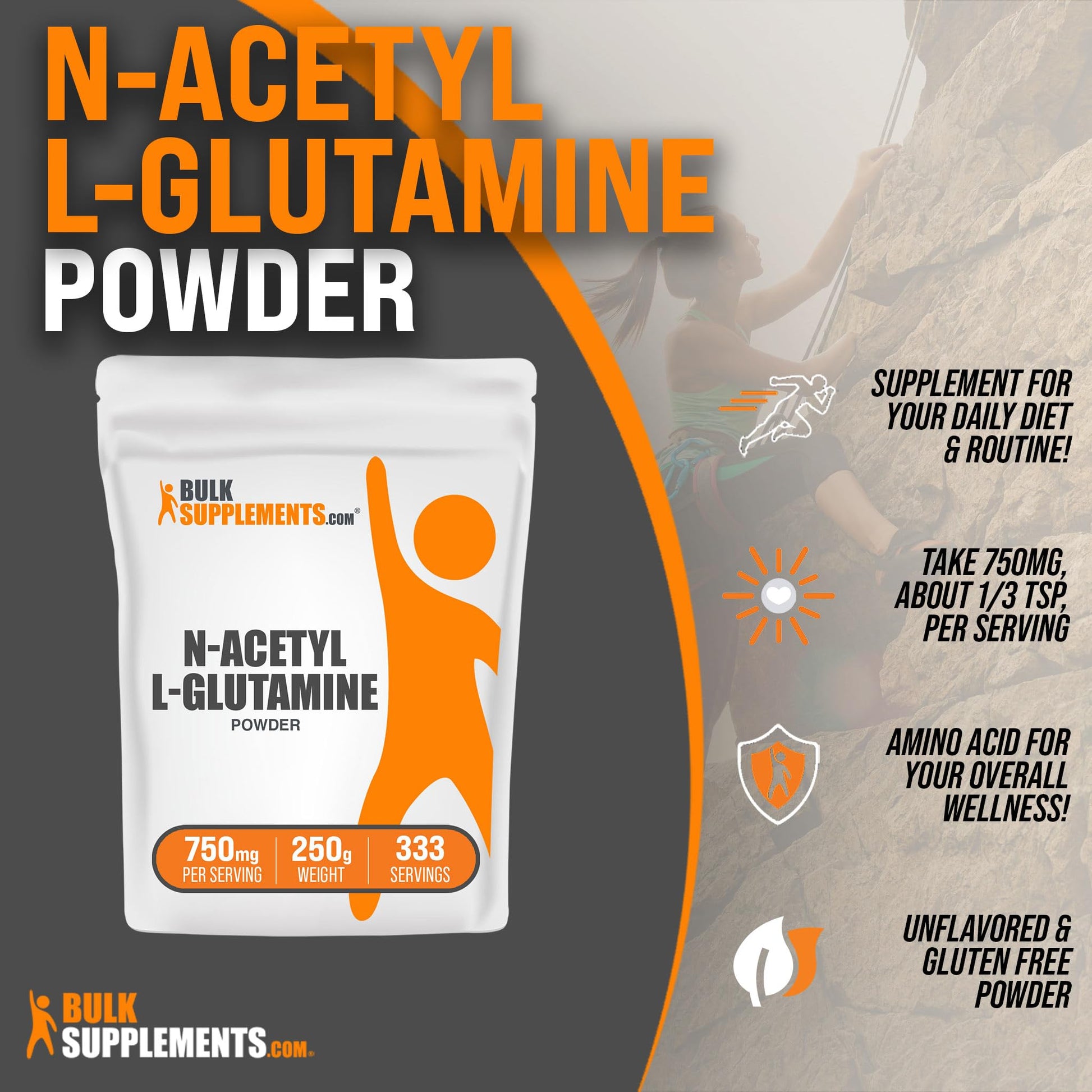 BULKSUPPLEMENTS.COM N-Acetyl L-Glutamine Powder - Glutamine Supplement BULKSUPPLEMENTS.COM uk supplements