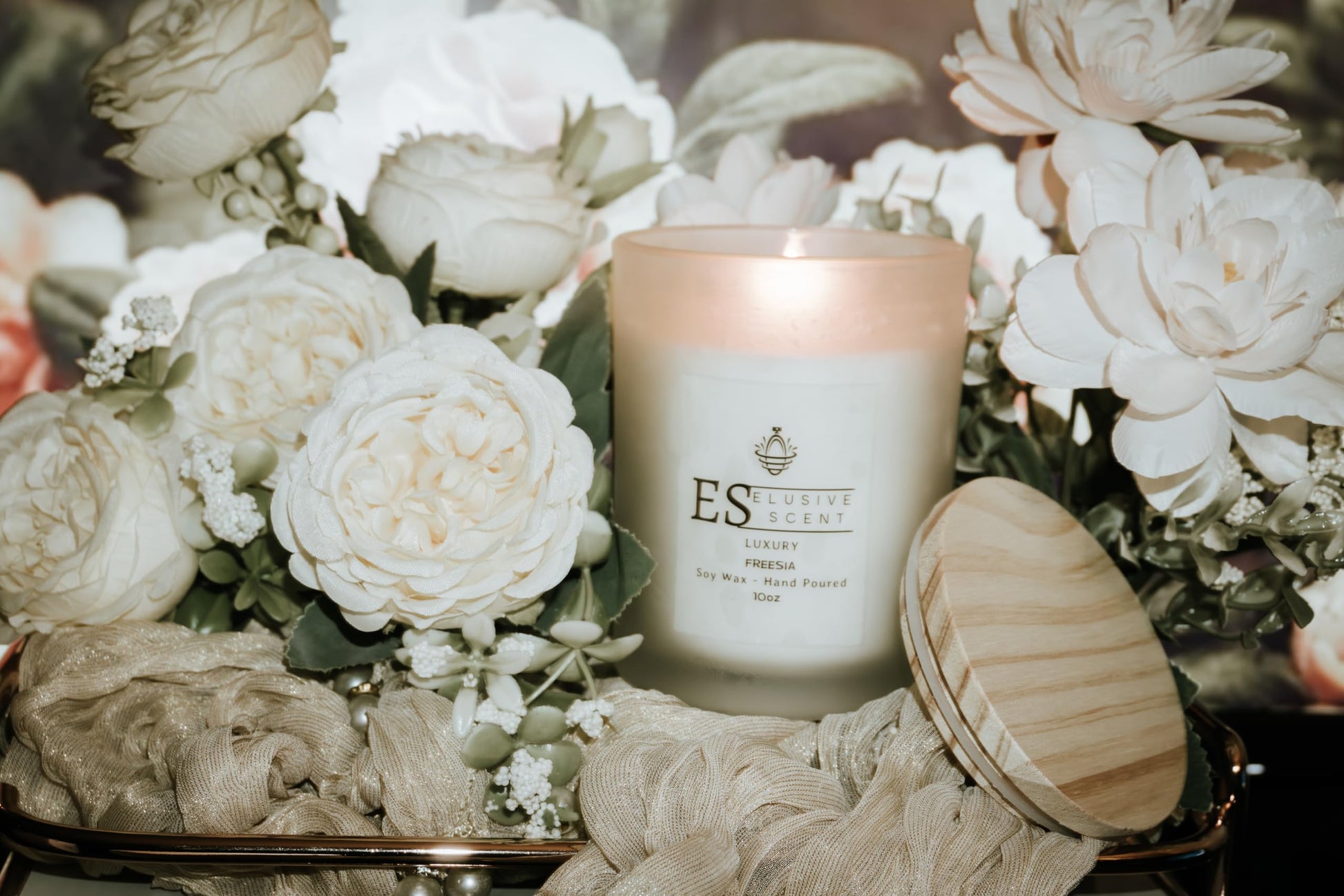 Freesia | 10oz | Luxury Candle | Scented Candle | Aromatherapy | Essential Fragrance Oils | 100% Soy Wax Elusive Scent uk supplements