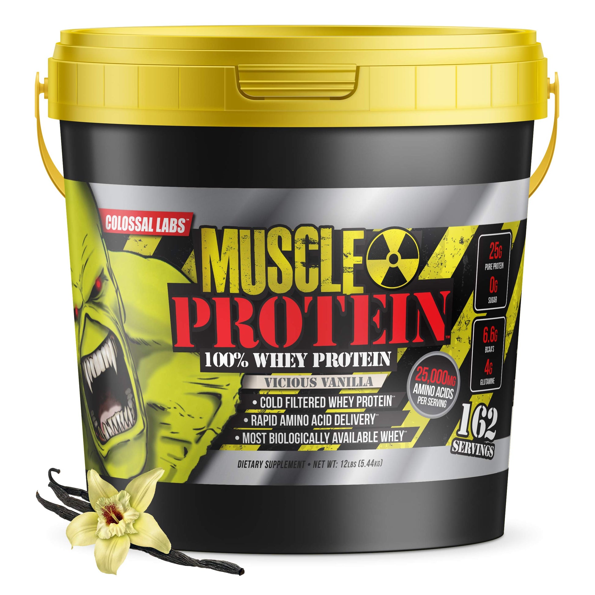 Colossal Labs Whey Protein Blend [12 Pounds/Pack of 1]–Vicious Vanilla, Cold Filtered COLOSSAL LABS uk supplements