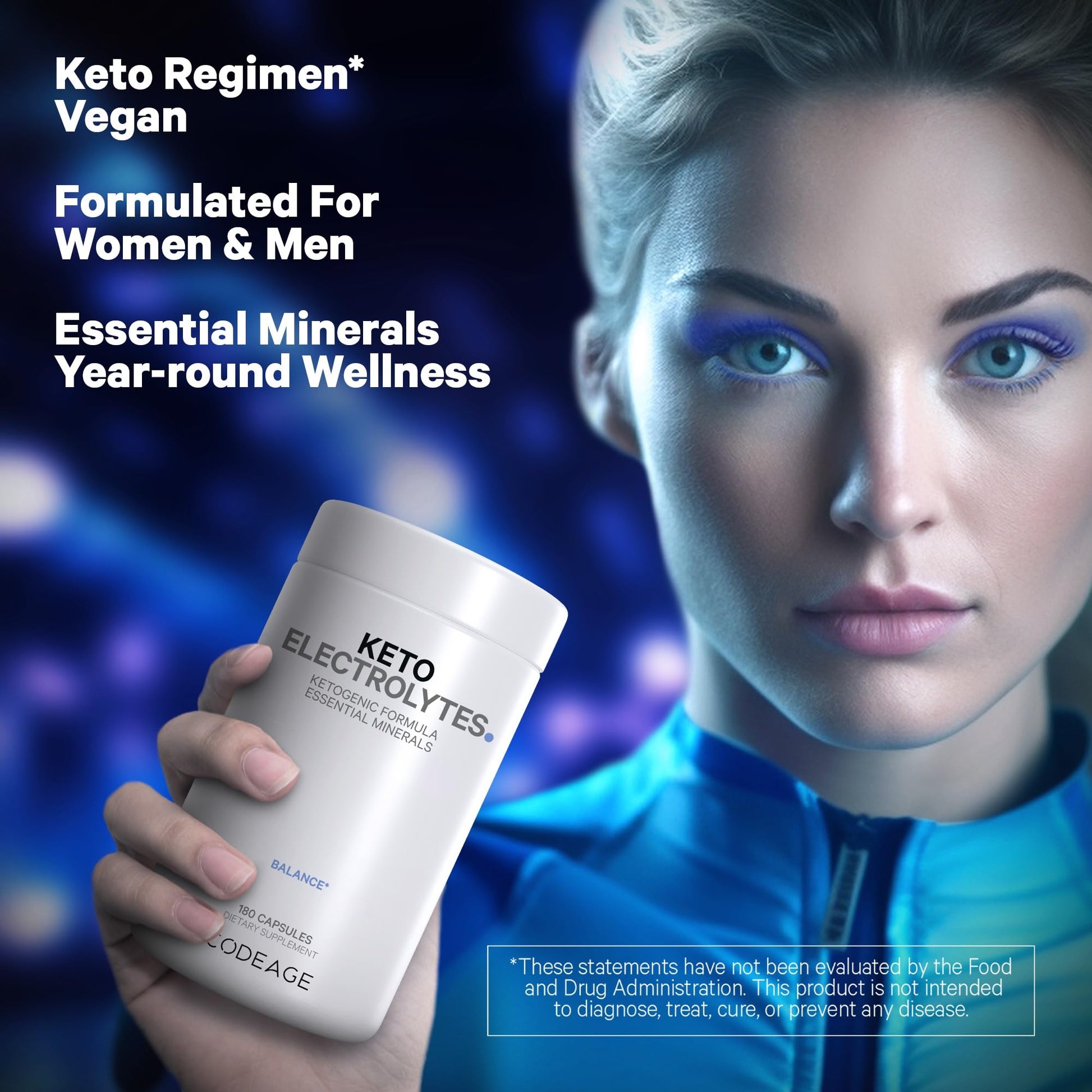 Keto Electrolytes Supplement – Vegan Electrolyte Tablets w Magnesium, Potassium Codeage uk supplements