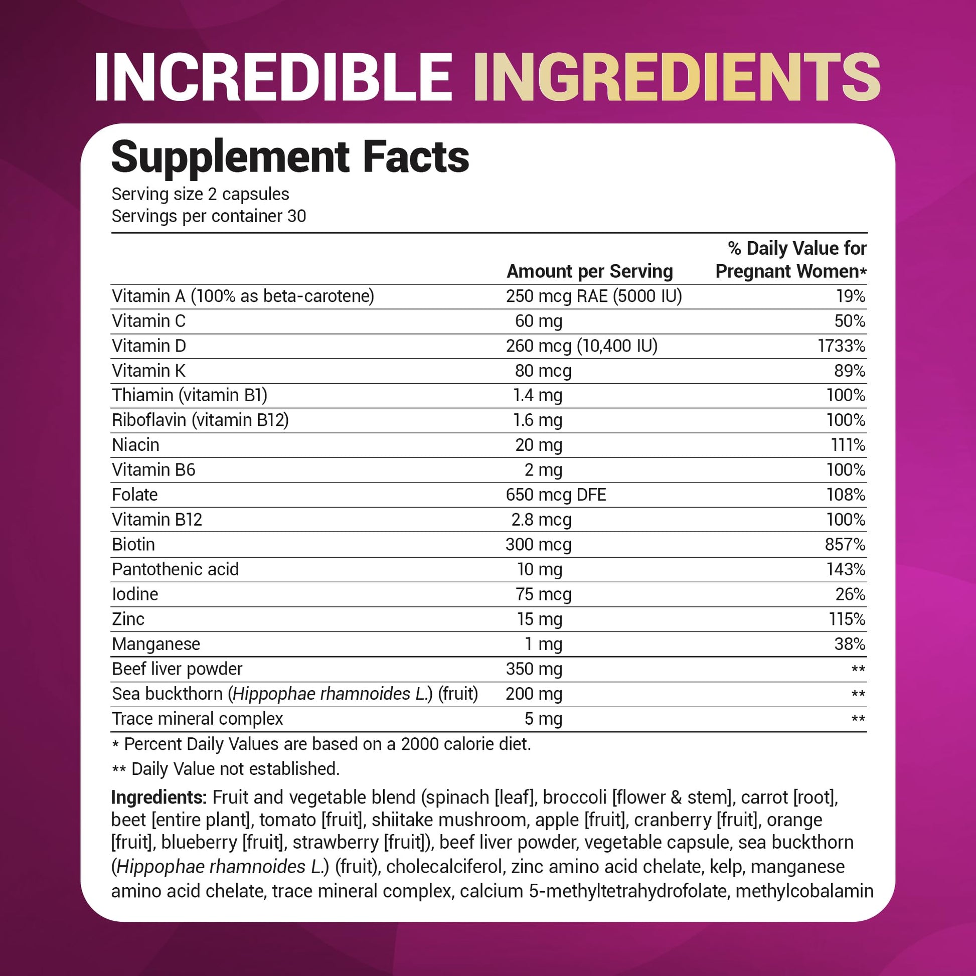 Dr. Berg Natural Prenatal Vitamins for Women (Pregnant & Nursing) - Prenatal Vitamins with Folate, Vitamins, Minerals, Omegas, &11 Powerful Superfoods - Womens Prenatal Multivitamin - 60 Capsules Dr. Berg Nutritionals uk supplements