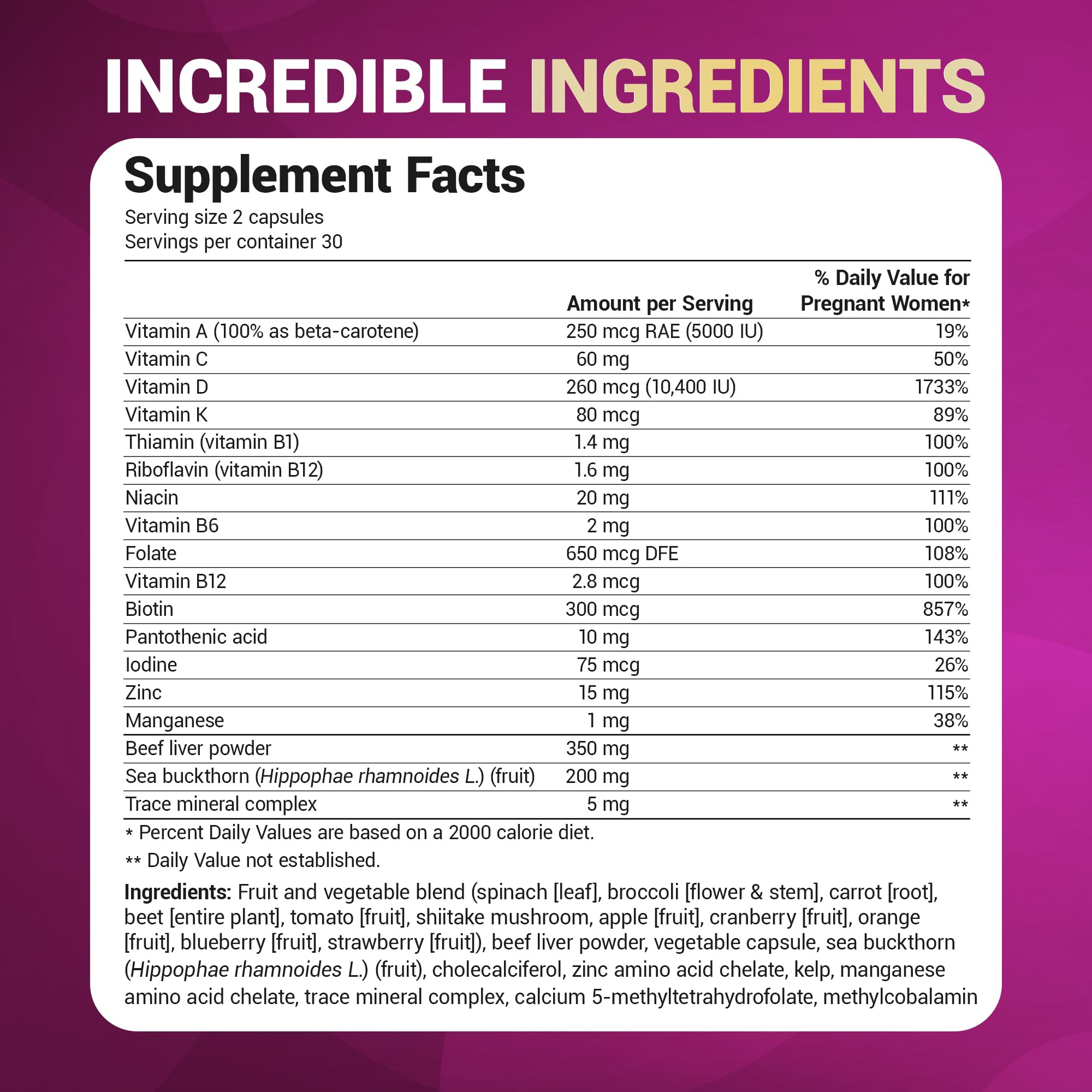 Dr. Berg Natural Prenatal Vitamins for Women (Pregnant & Nursing) - Prenatal Vitamins with Folate, Vitamins, Minerals, Omegas, &11 Powerful Superfoods - Womens Prenatal Multivitamin - 60 Capsules Dr. Berg Nutritionals uk supplements