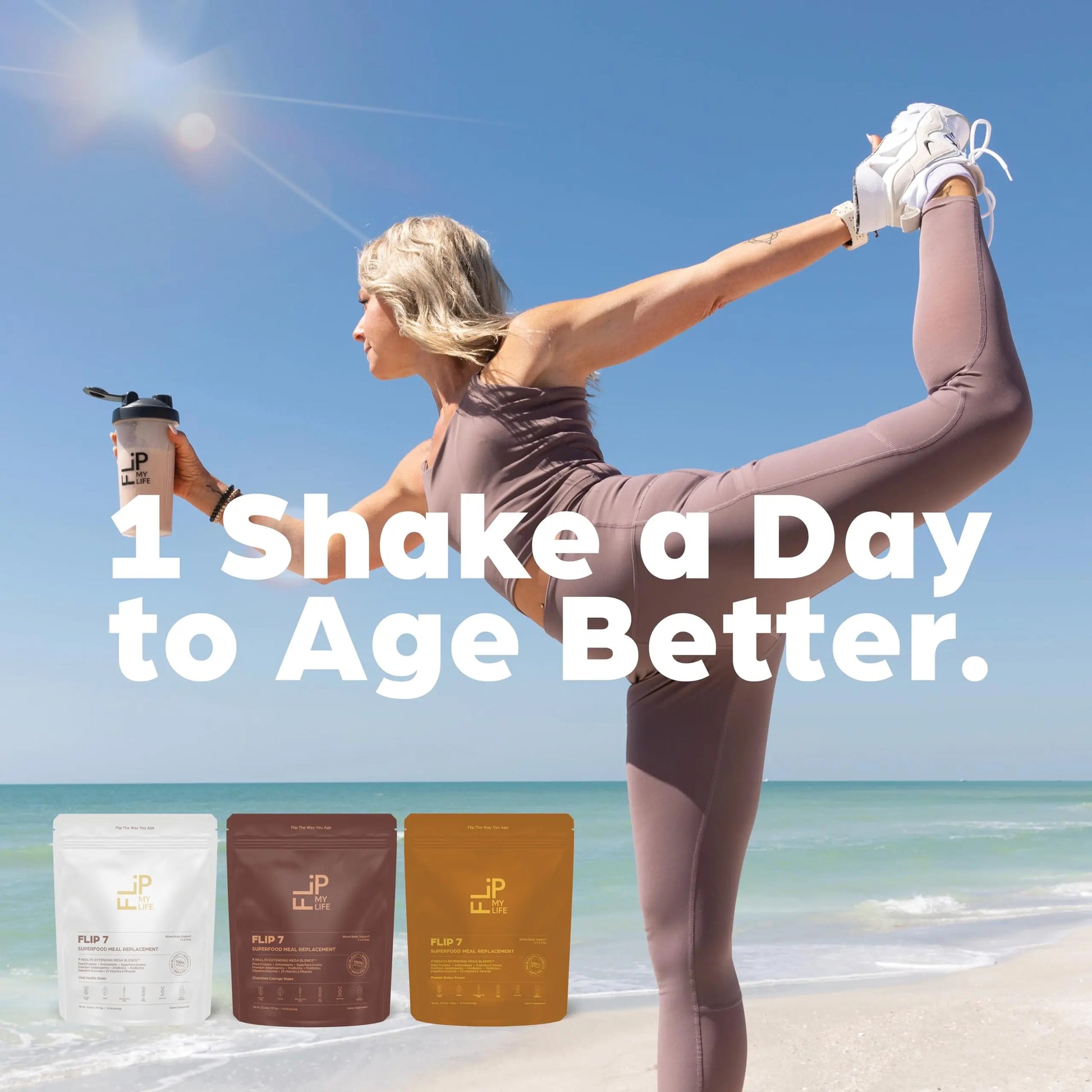 Flip My Life, Flip 7 Natural SuperFood, Plant-Based Protein, Complete Meal Replacement to Support Healthy Gut, 7 Mega Nutrient Rich Blends Flip My Life uk supplements