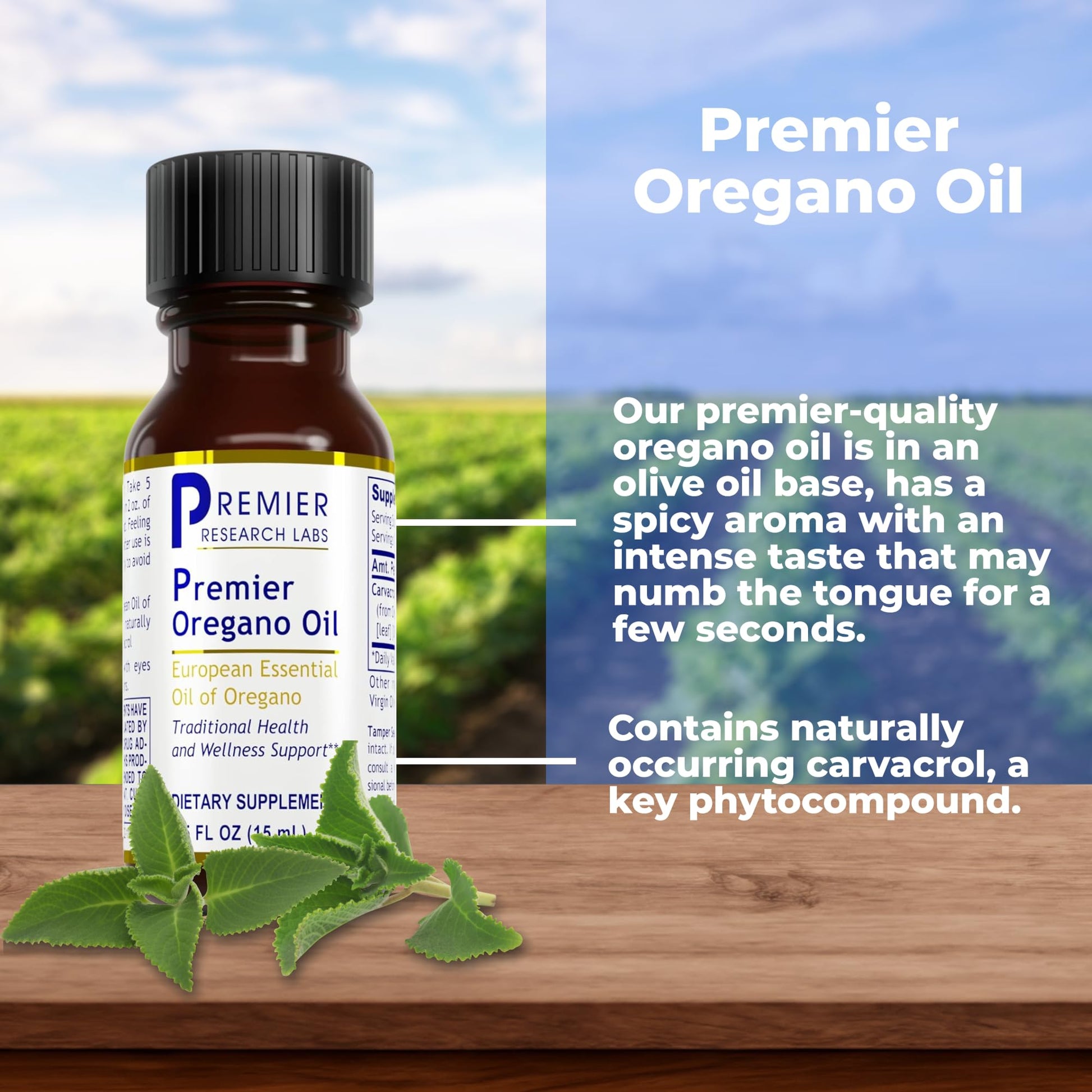 Premier Research Labs Premier Oregano Oil - Oil of Oregano Drops with Carvacrol, Edible Oregano Essential Oil Supplement for Immune & Gut Health - 0.5 Fl Oz Premier Research Labs uk supplements