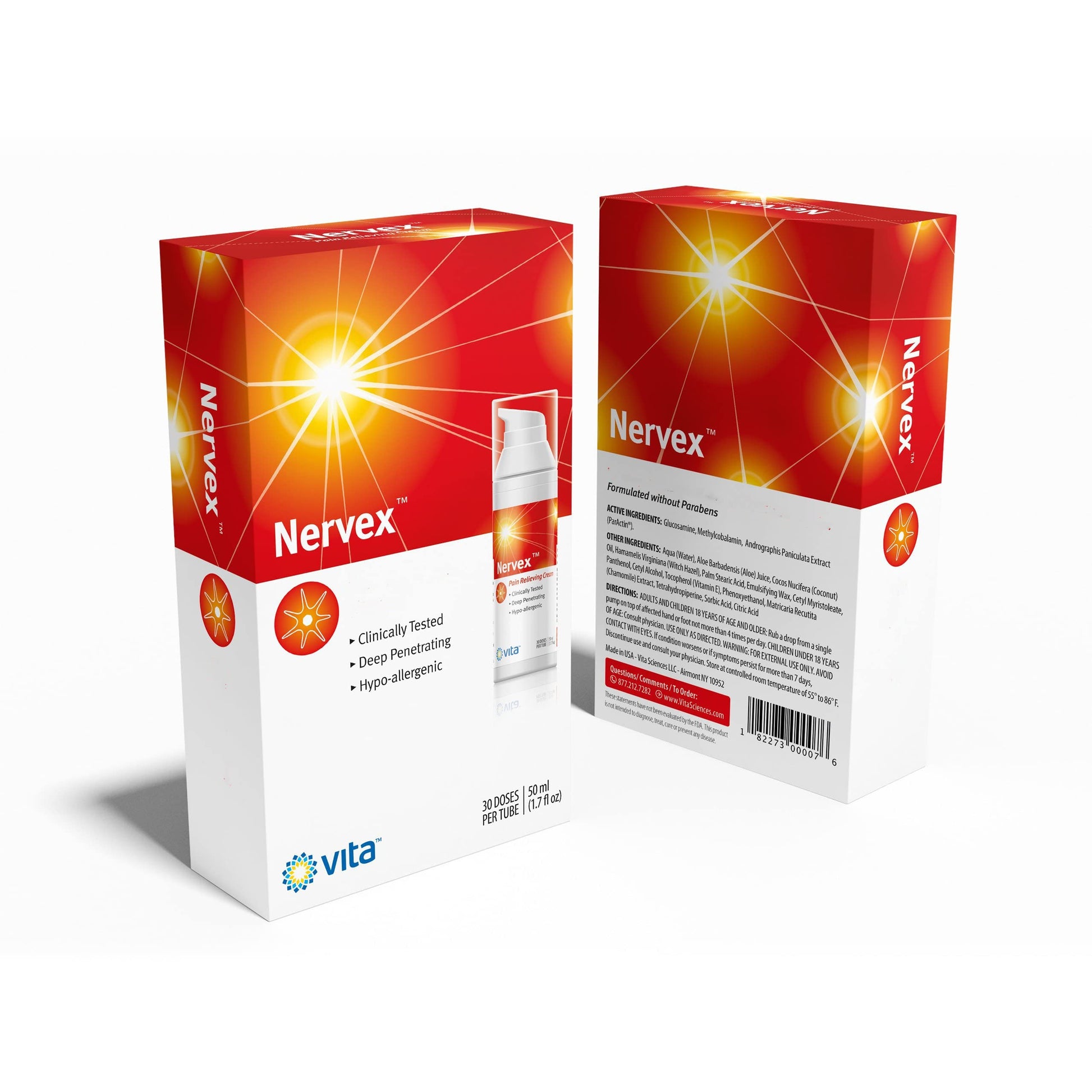 Vita Sciences Nervex Powerful Neuropathy Cream: Advanced Natural Relief for Peripheral Neuropathy, Fibromyalgia, and Fast Comfort Treatment for Feet, Hands, Legs, and Toes Vita Sciences uk supplements