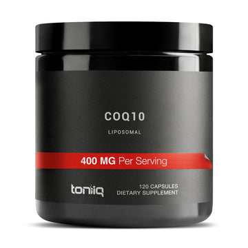 Toniiq CoQ10 400mg Extra Strength - Ultra High Purity - Liposomal for Superior Absorption - 98% Purified - Third-Party Tested, 120 Veggie Capsules Toniiq uk supplements