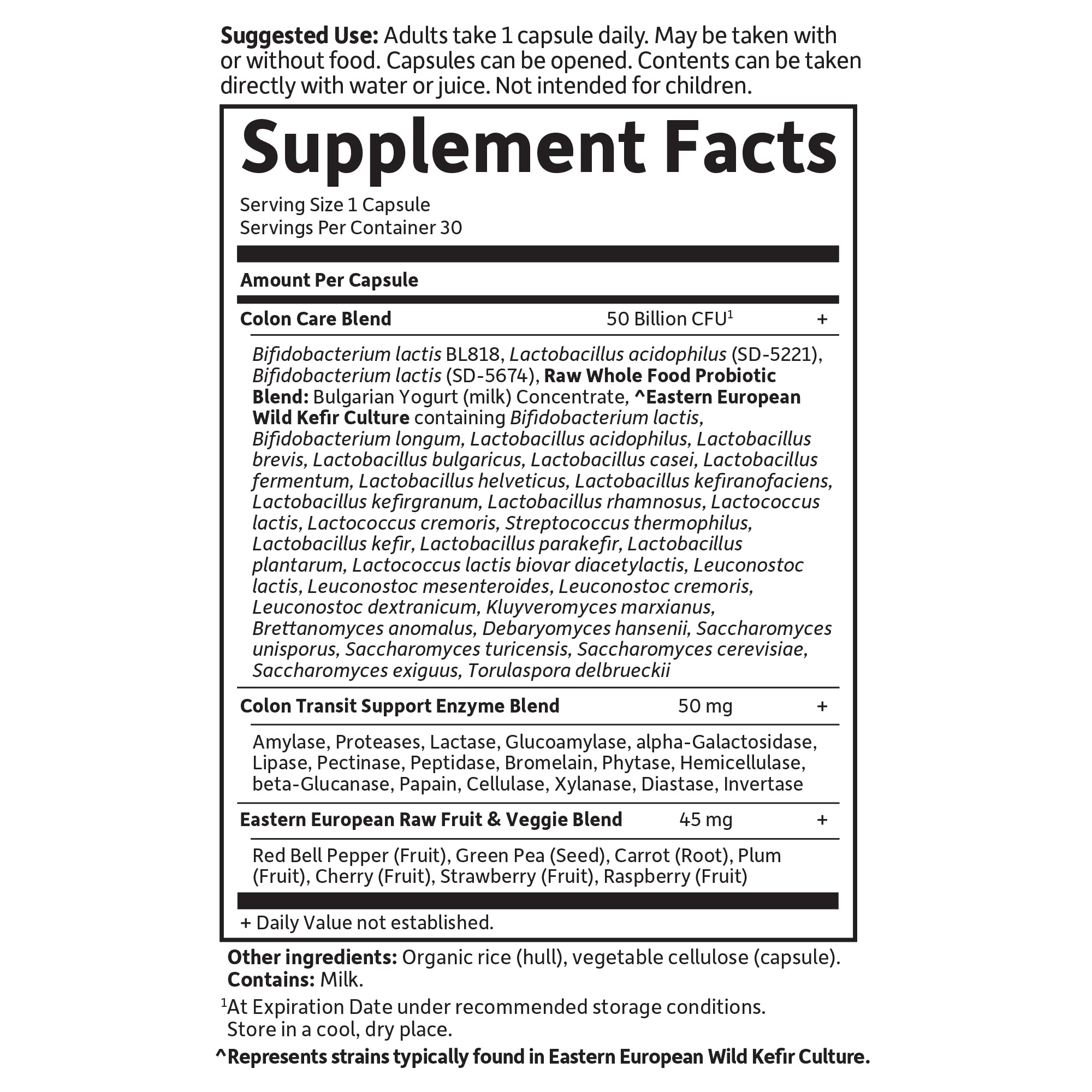 Garden of Life Probiotics for Women and Men - Raw Probiotics Colon Care 50 Billion CFU and Enzymes, Shelf Stable Once Daily Acidophilus Probiotic for Regularity and Immune Health Support, 30 Capsules Garden of Life uk supplements