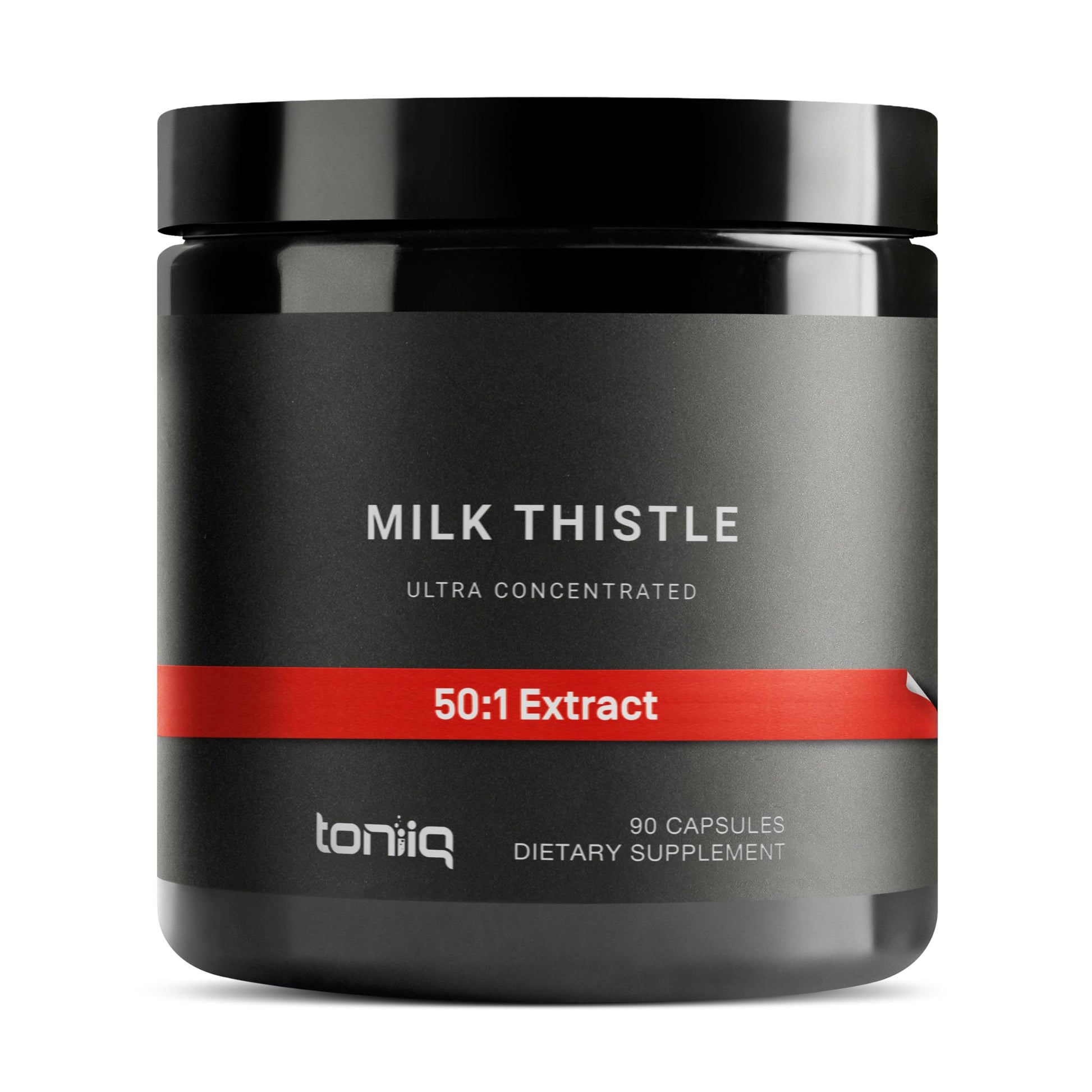 Toniiq Milk Thistle - Ultra High Potency 50:1 Extract with 80% Silymarin - Highly Concentrated - Third-Party Lab Tested - 90 Capsules Toniiq uk supplements