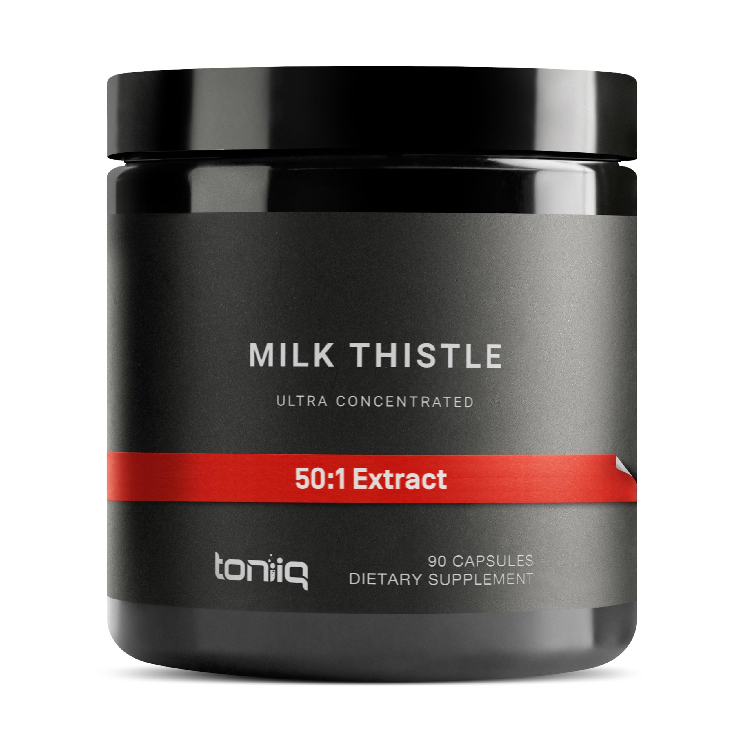 Toniiq Milk Thistle - Ultra High Potency 50:1 Extract with 80% Silymarin - Highly Concentrated - Third-Party Lab Tested - 90 Capsules Toniiq uk supplements