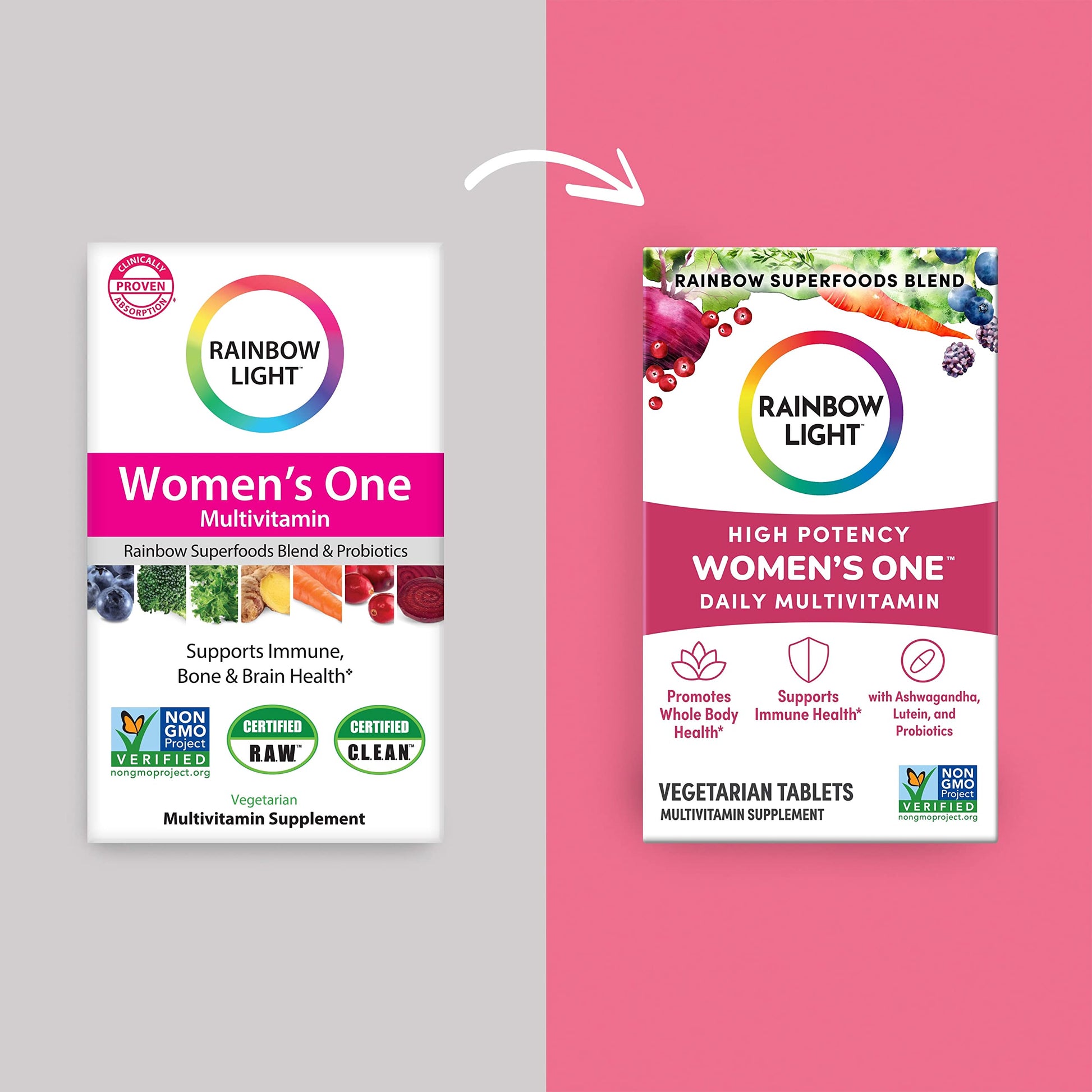 Rainbow Light Womens One High-Potency Daily Multivitamin, Womens Multivitamin Provide Rainbow Light uk supplements