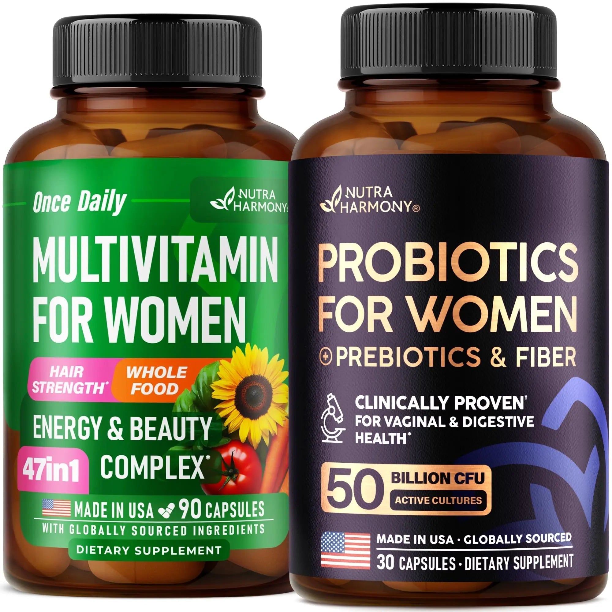 NUTRAHARMONY Multivitamins & Probiotics for Women NUTRAHARMONY uk supplements