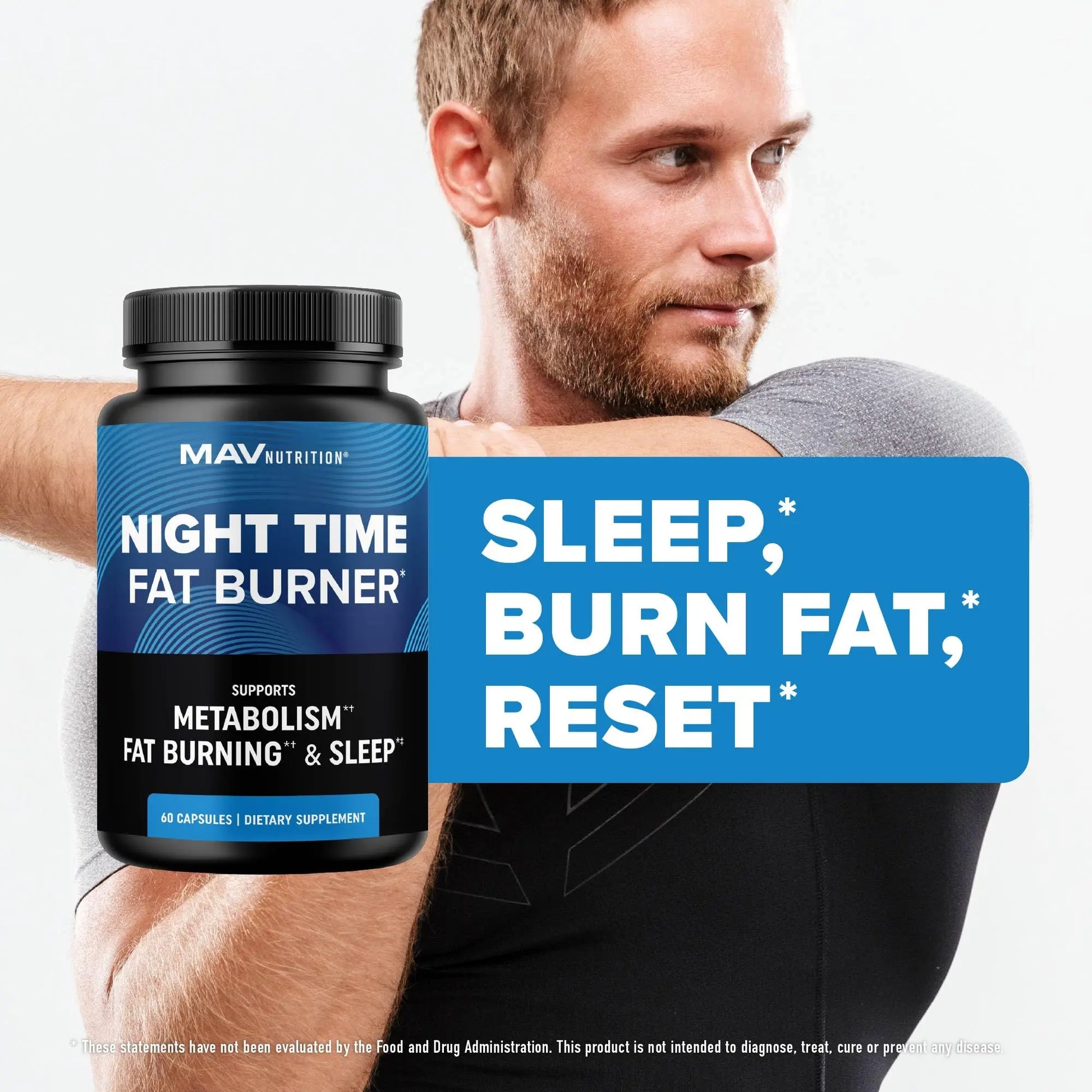 Night Time Fat Burner for Weight Loss Support & Sleep Aid | Appetite Suppressant, Carb Blocker, Nighttime Metabolism Booster for Stomach Fat Burner MAV NUTRITION uk supplements