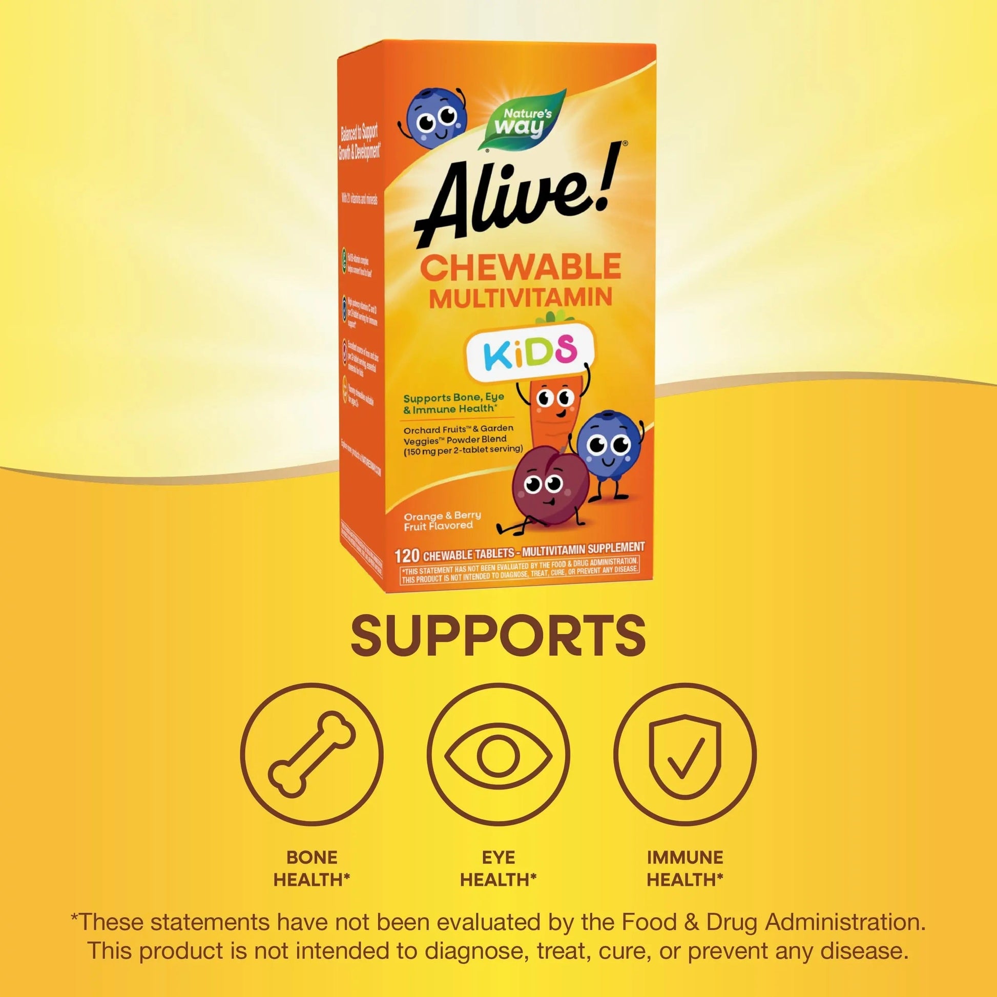Alive! Children's Multi-Vitamin Chewable - 120 Chewable Tablets by Nature's Way Nature's Way uk supplements