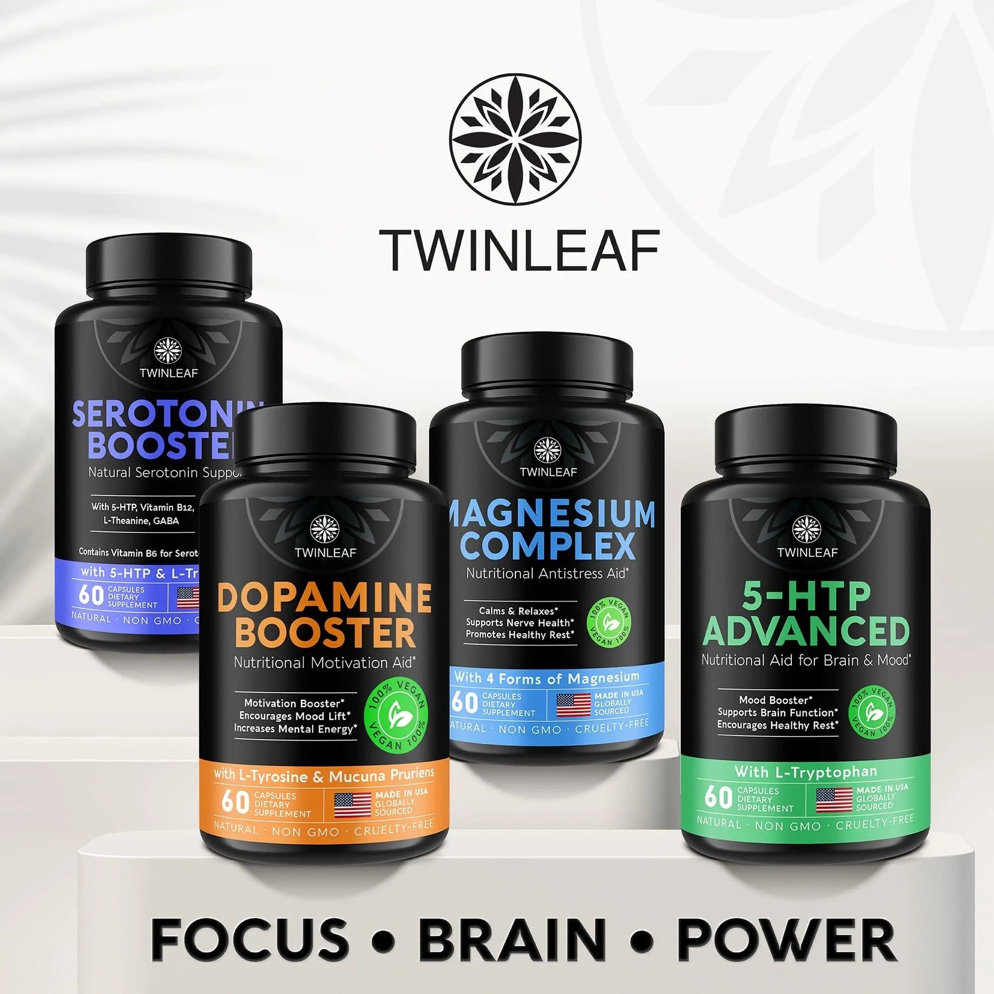 TWINLEAF Dopamine Brain Support Supplement, 1000 mg Blend - Made in USA - with DMAE, Vitamin B12 and L-Tyrosine TWINLEAF uk supplements