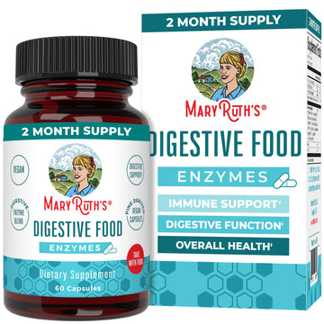 MaryRuth Organics Digestive Enzymes | Up to 2 Month Supply | Vegan Digestive Health Aid and Gut Health Enzyme Complex | Over 12 Enzymes | Vitamins B6 & B12 MARYRUTH'S uk supplements