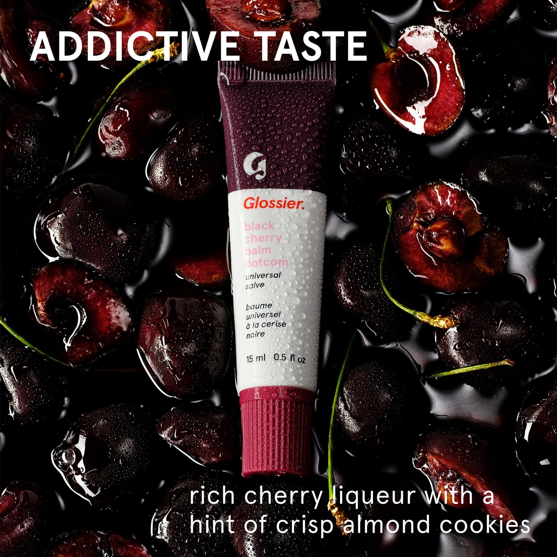 Glossier Balm Dotcom Hydrating Tinted Lip Balm - Universal Salve, Up to 12Hr Moisture for Dry Lips, Cuticles & Skin - Lanolin, Beeswax & Castor Oil - Black Cherry, Burgundy Tint, 15ml Glossier uk supplements