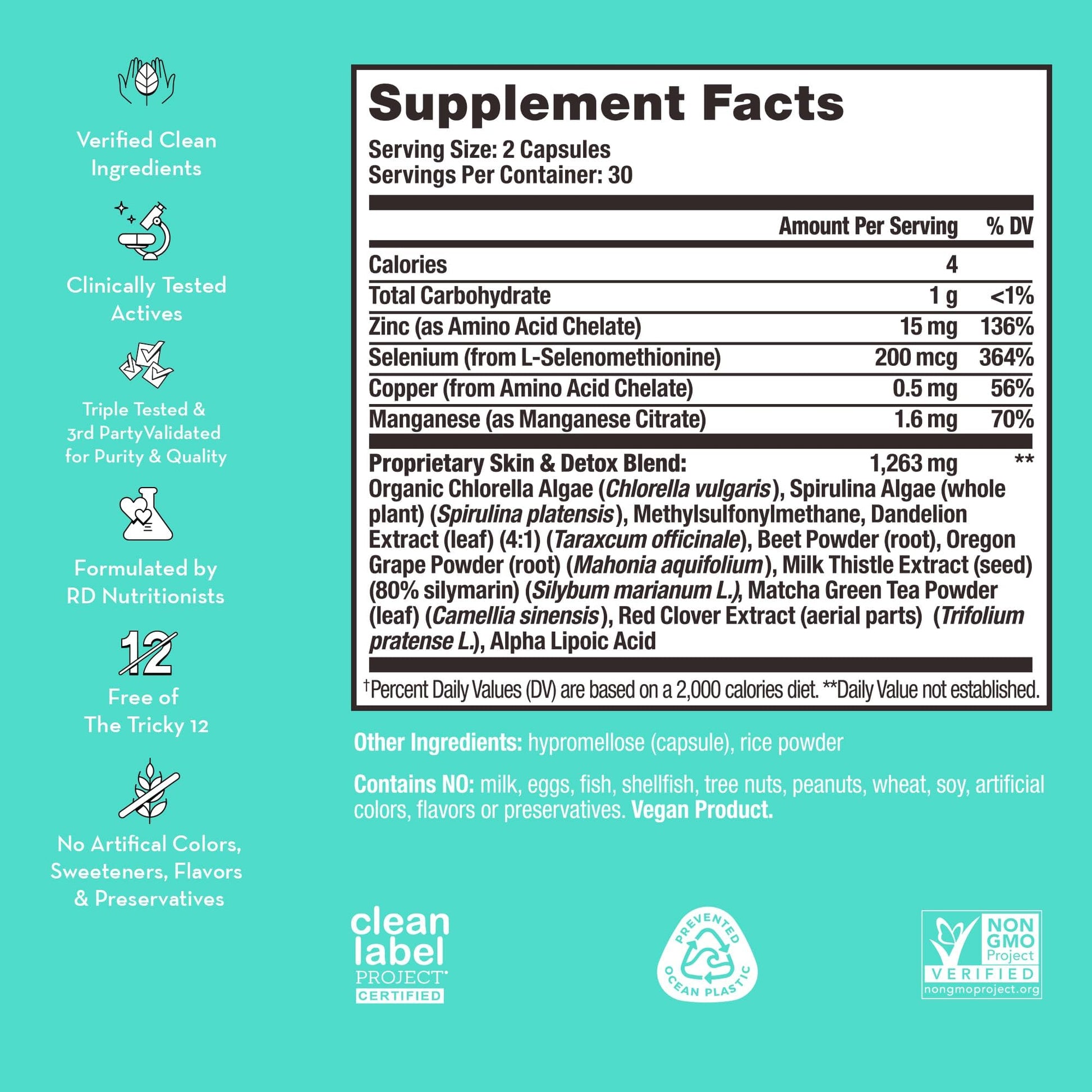 HUM Daily Cleanse Acne Supplements - Support for Clear Skin & Improved Digestion HUM uk supplements