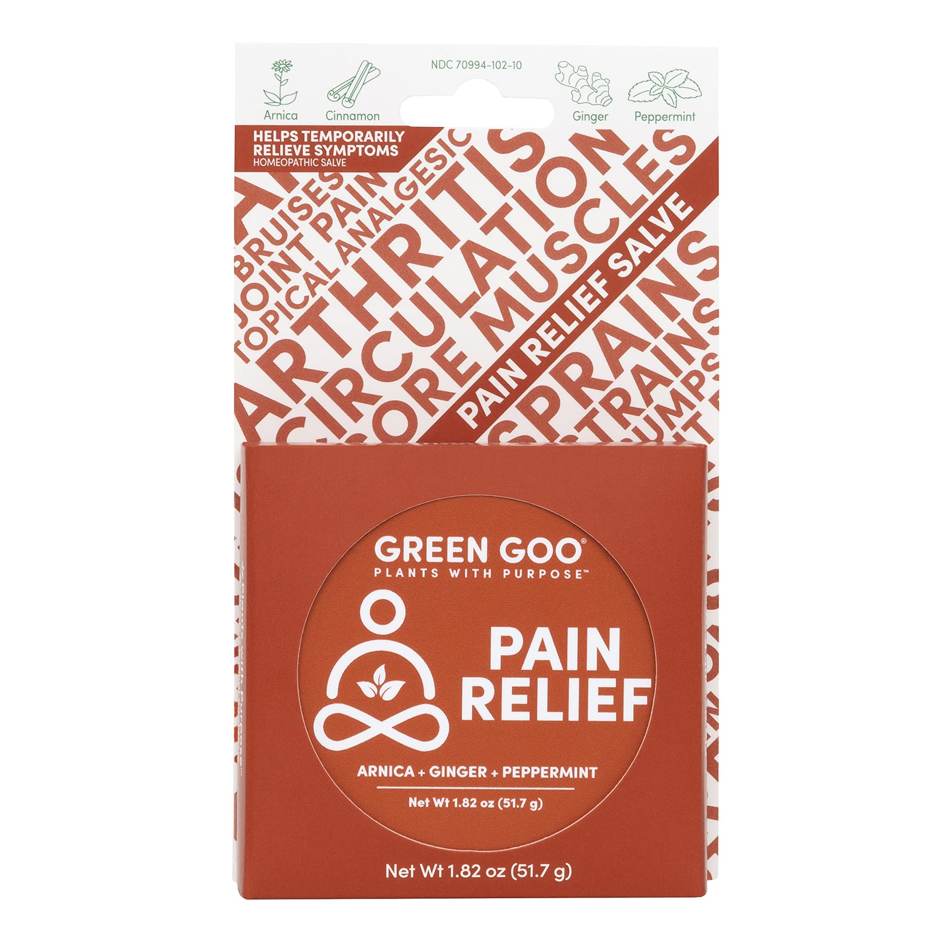 Green Goo Natural Skin Care Salve, Pain Relief with Arnica,1.82 Ounce Large Tin Green Goo uk supplements