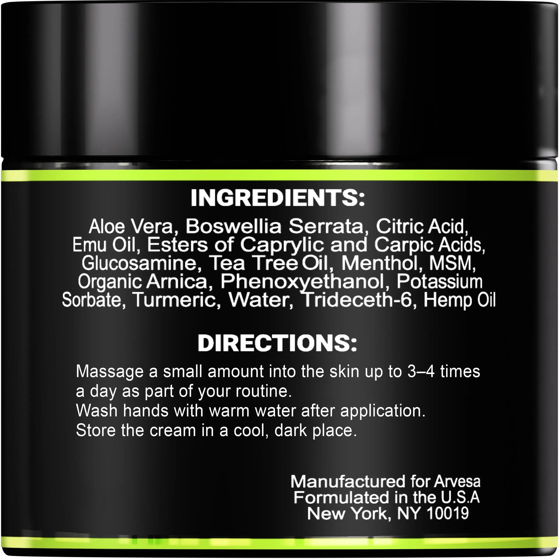 Natural Hemp Cream - Maximum Strength Gel - Hemp Cream with Arnica, MSM, Glucosamine, Menthol, Aloe, Turmeric, Boswellia - Fast Absorption, Non-Greasy, Lightweight - Advanced Formula - 4 oz Arvesa uk supplements